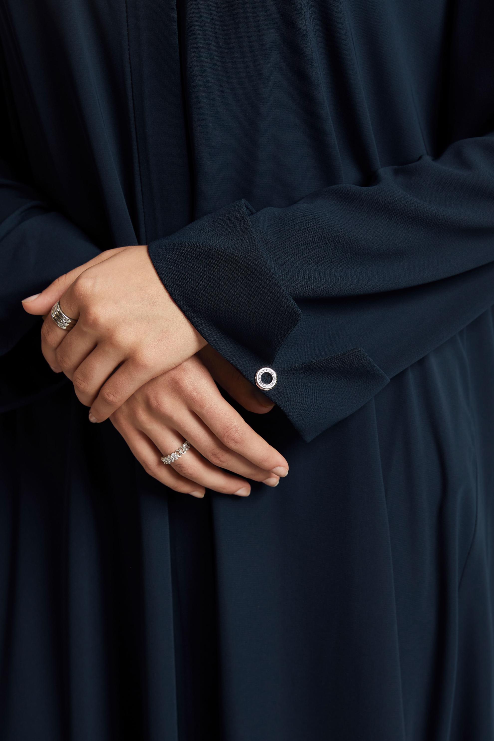 Vêtements hijab BLEU MARINE ABAYA DROITE 80124