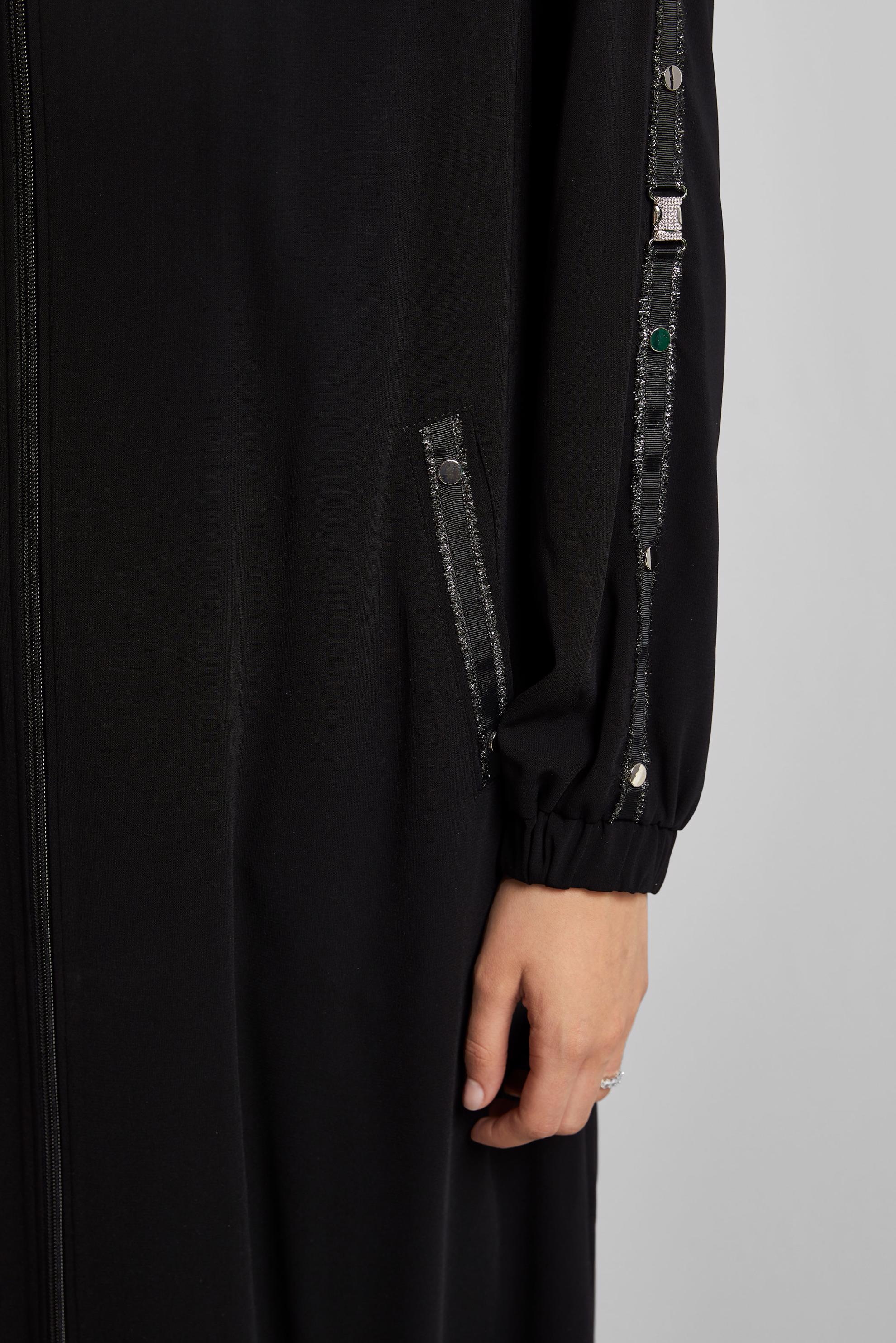 Vêtements hijab NOIR ABAYA ZIPPÉE 80127