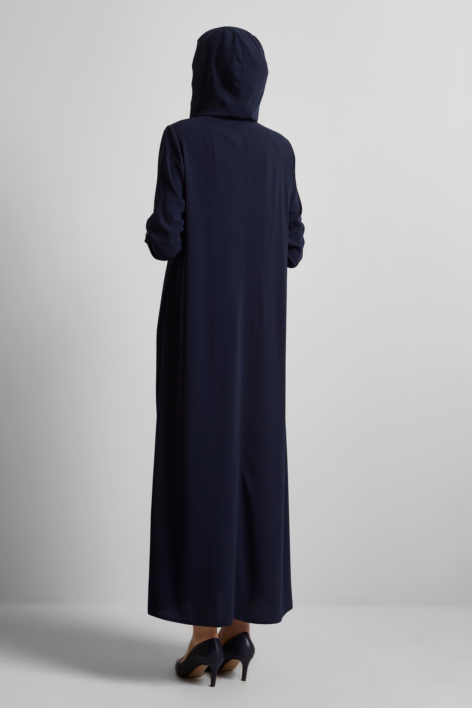 Vêtements hijab BLEU MARINE ABAYA À CAPUCHE 80129