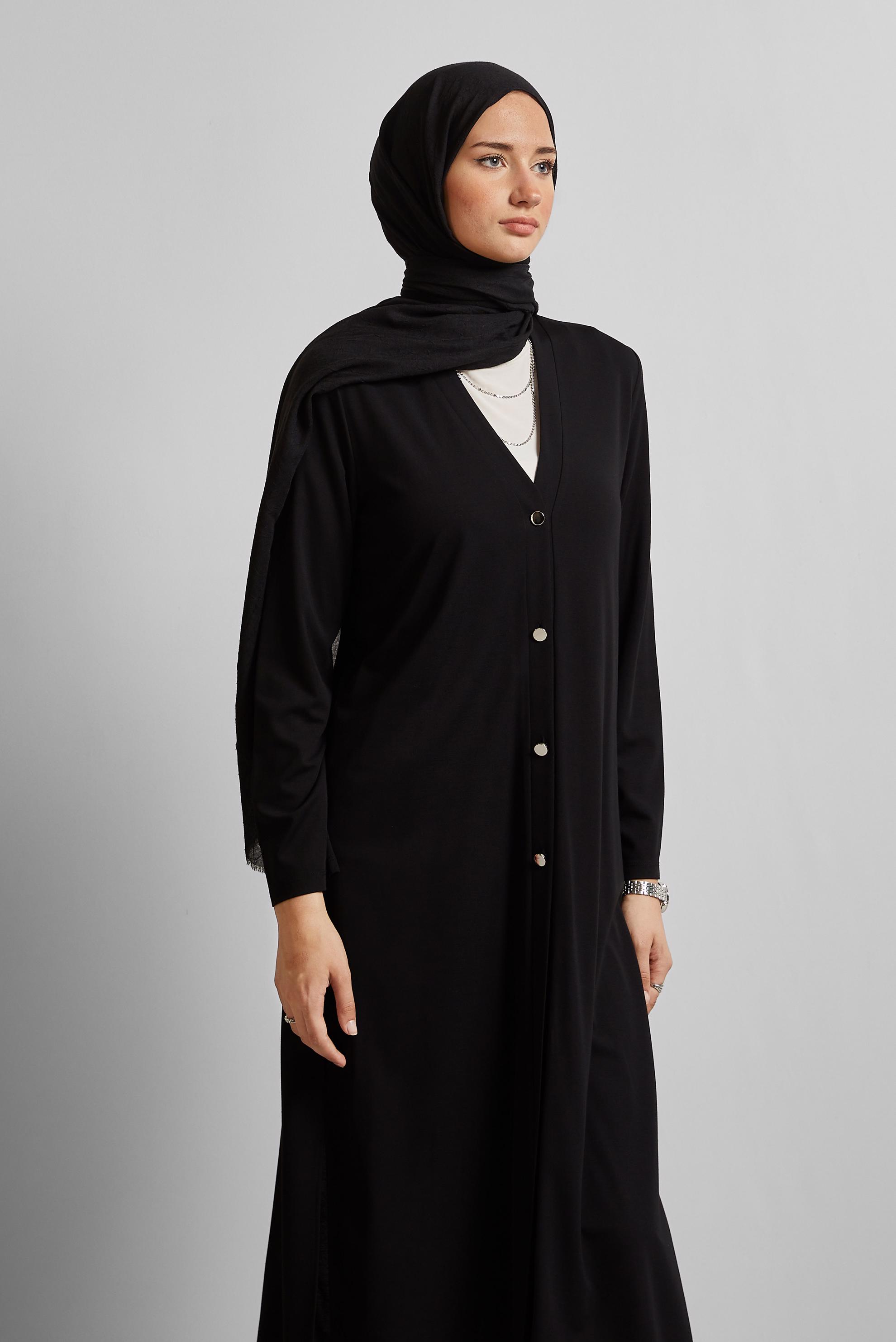 Vêtements hijab NOIR CARDIGAN LONG 45689