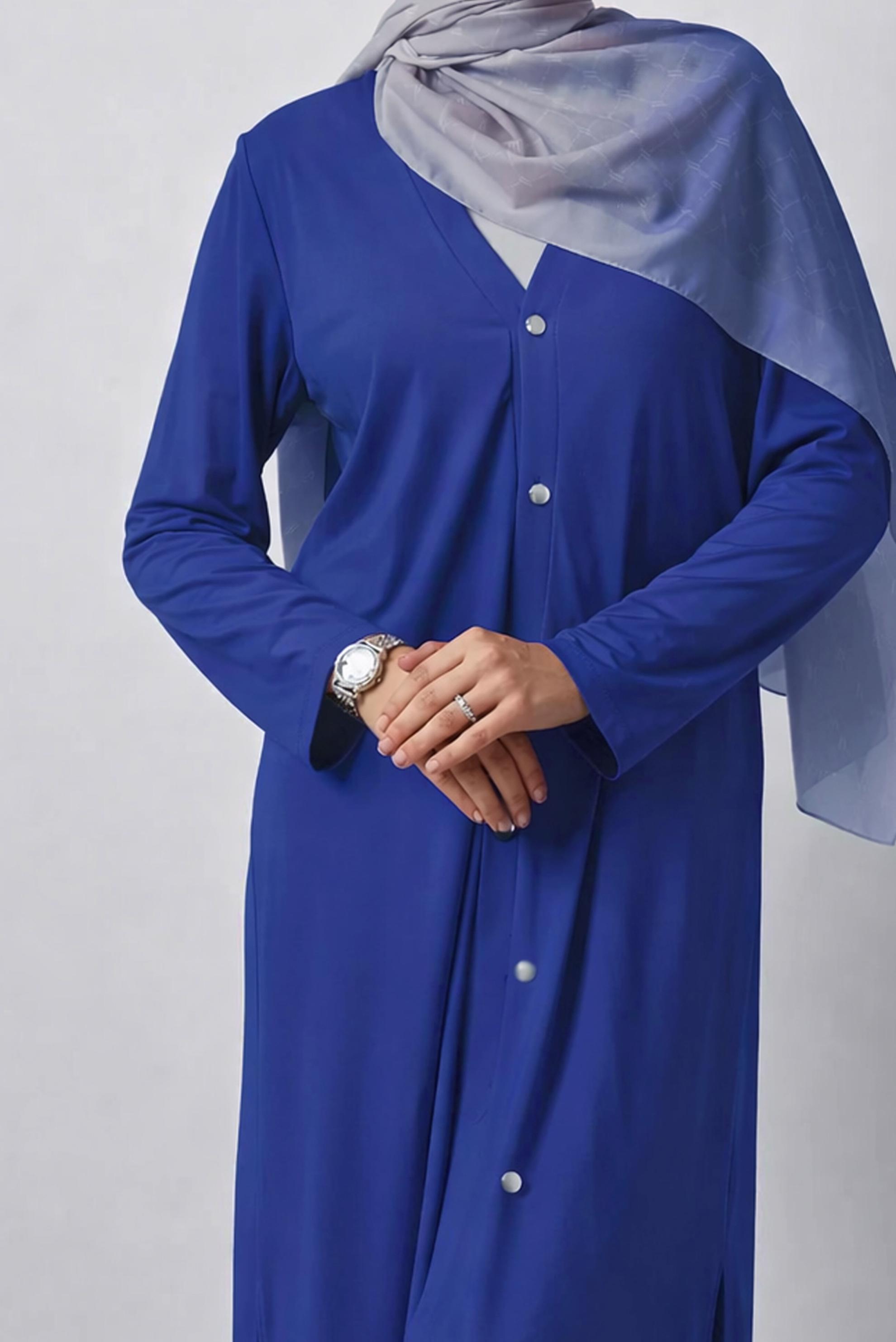 Hijab clothing NAVY BLUE LONG CARDIGAN 45689