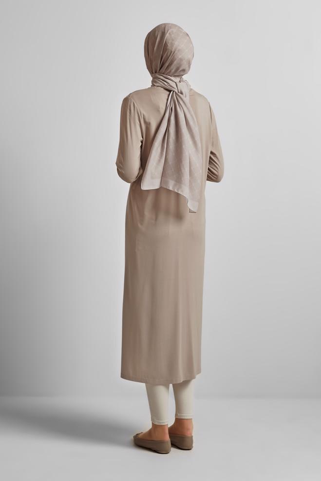 Hijab clothing MINK LONG CARDIGAN 45689 - ALVİNA