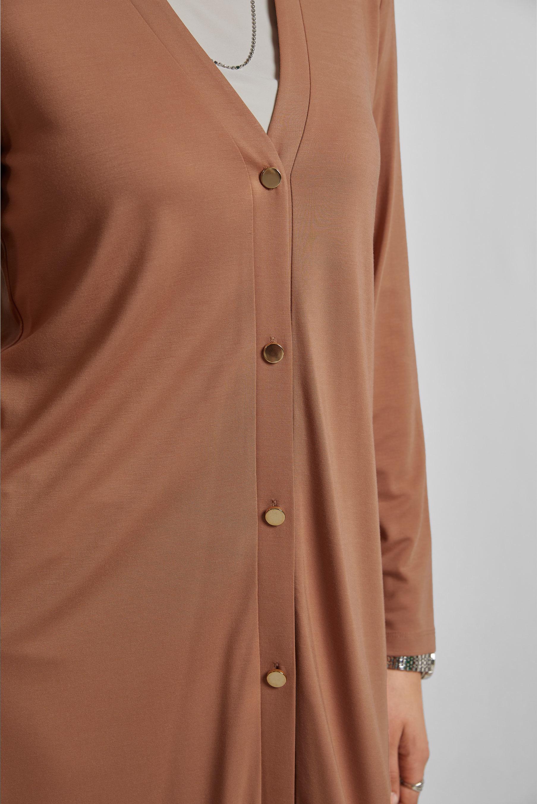 Vêtements hijab BRUN CARDIGAN LONG 45689