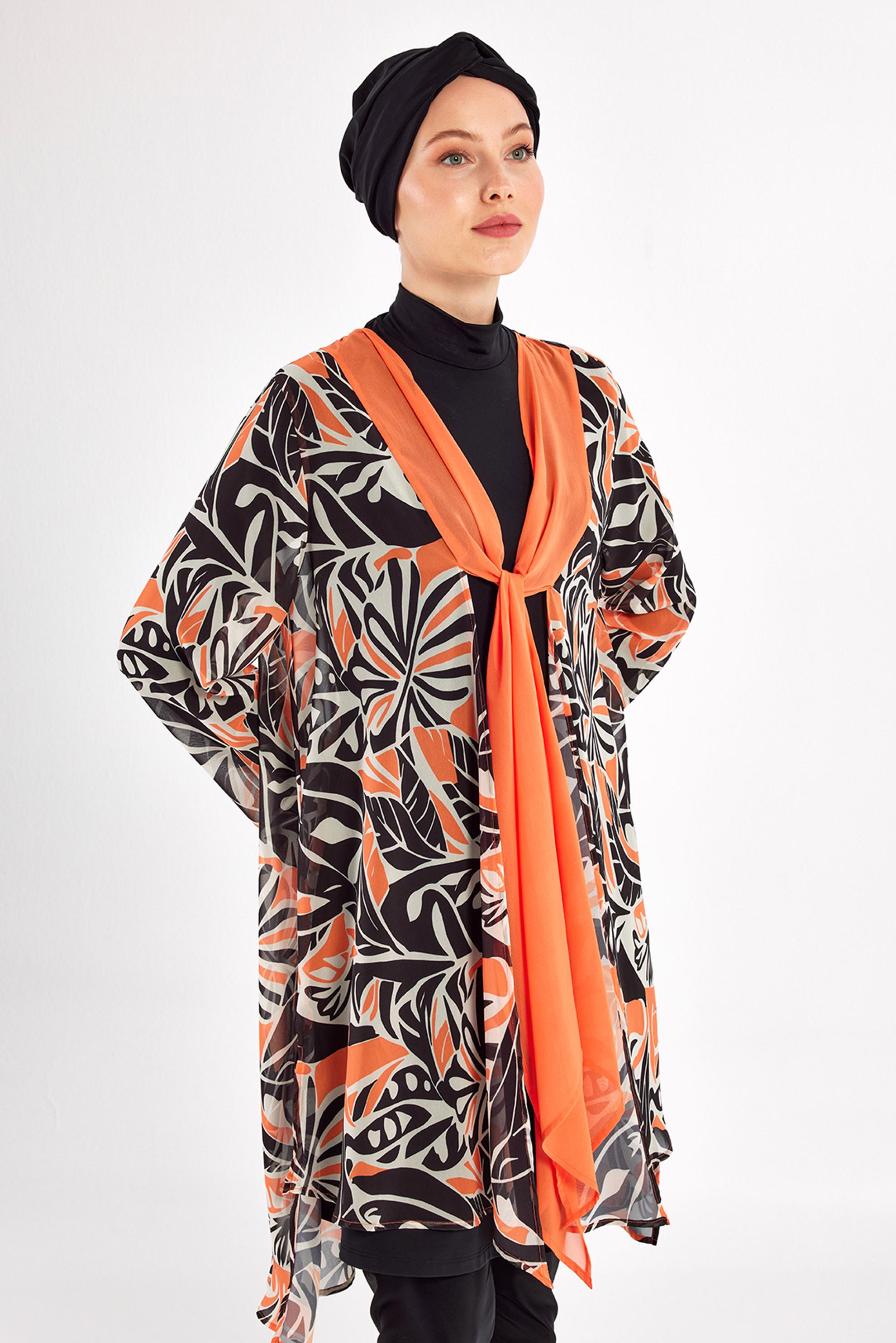 Vêtements hijab NOIR MAILLOT DE BAIN HIJAB AVEC PARÉO 1133