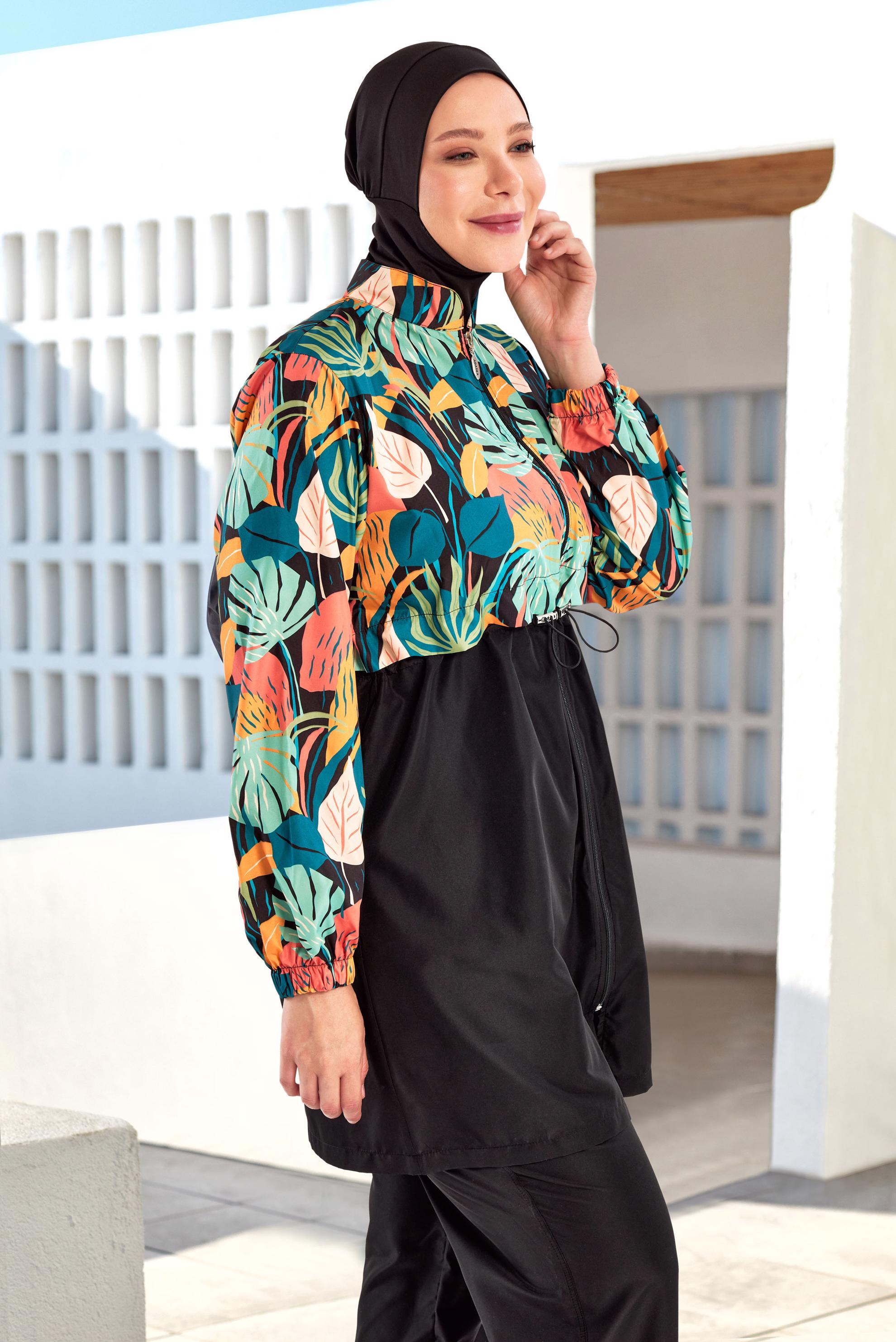 Vêtements hijab NOIR MAILLOT DE BAIN HIJAB GRANDE TAILLE 1803