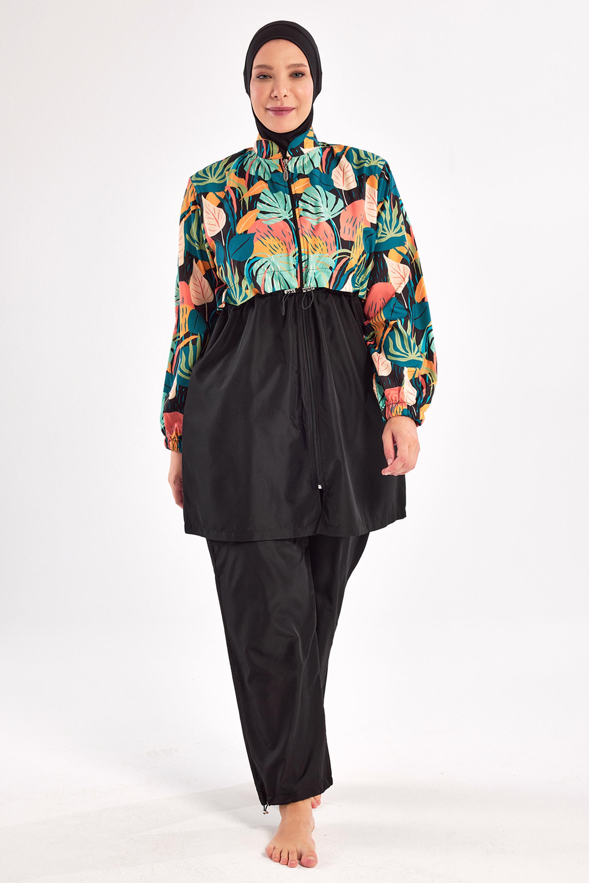 Vêtements hijab NOIR MAILLOT DE BAIN HIJAB GRANDE TAILLE 1803