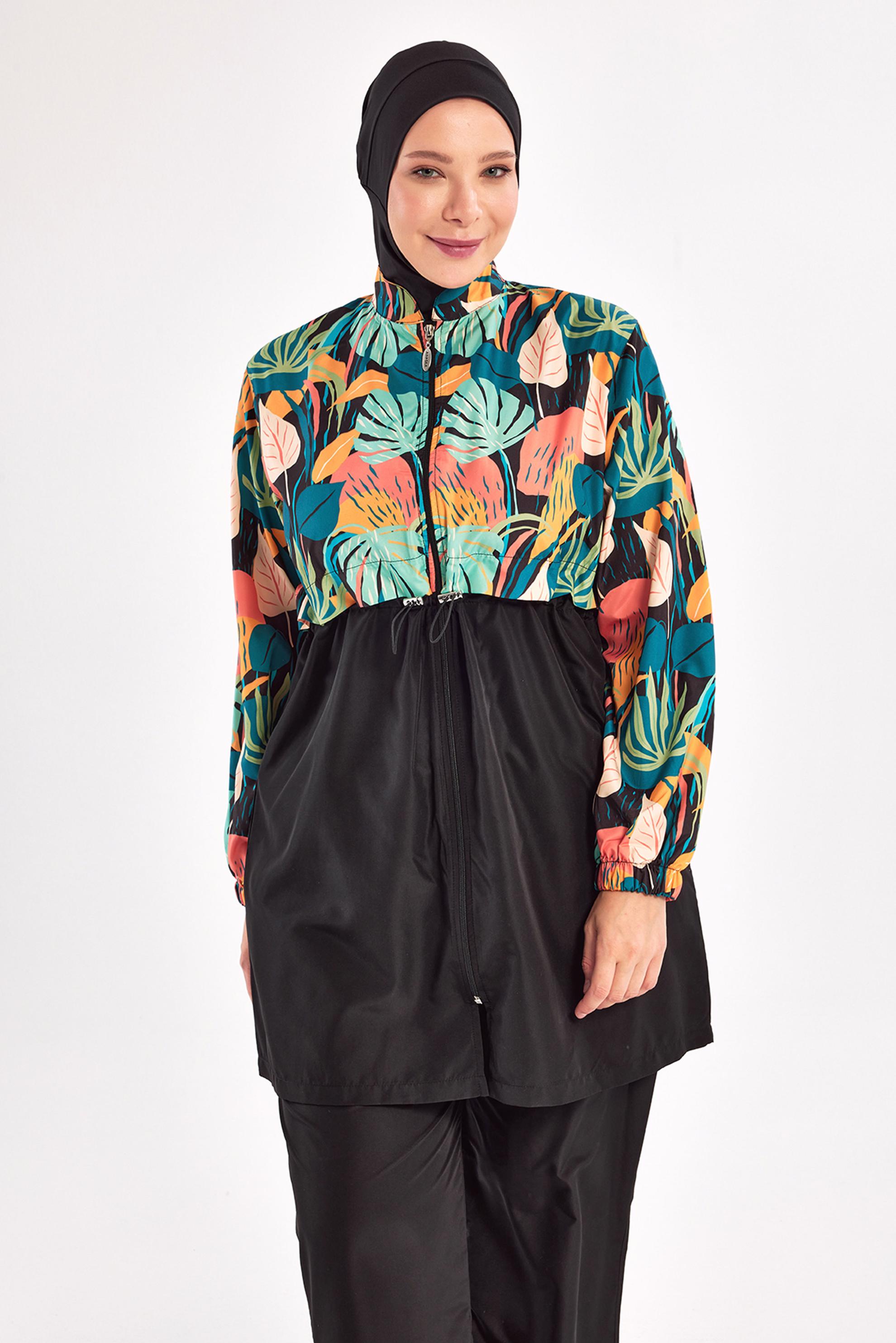 Vêtements hijab NOIR MAILLOT DE BAIN HIJAB GRANDE TAILLE 1803