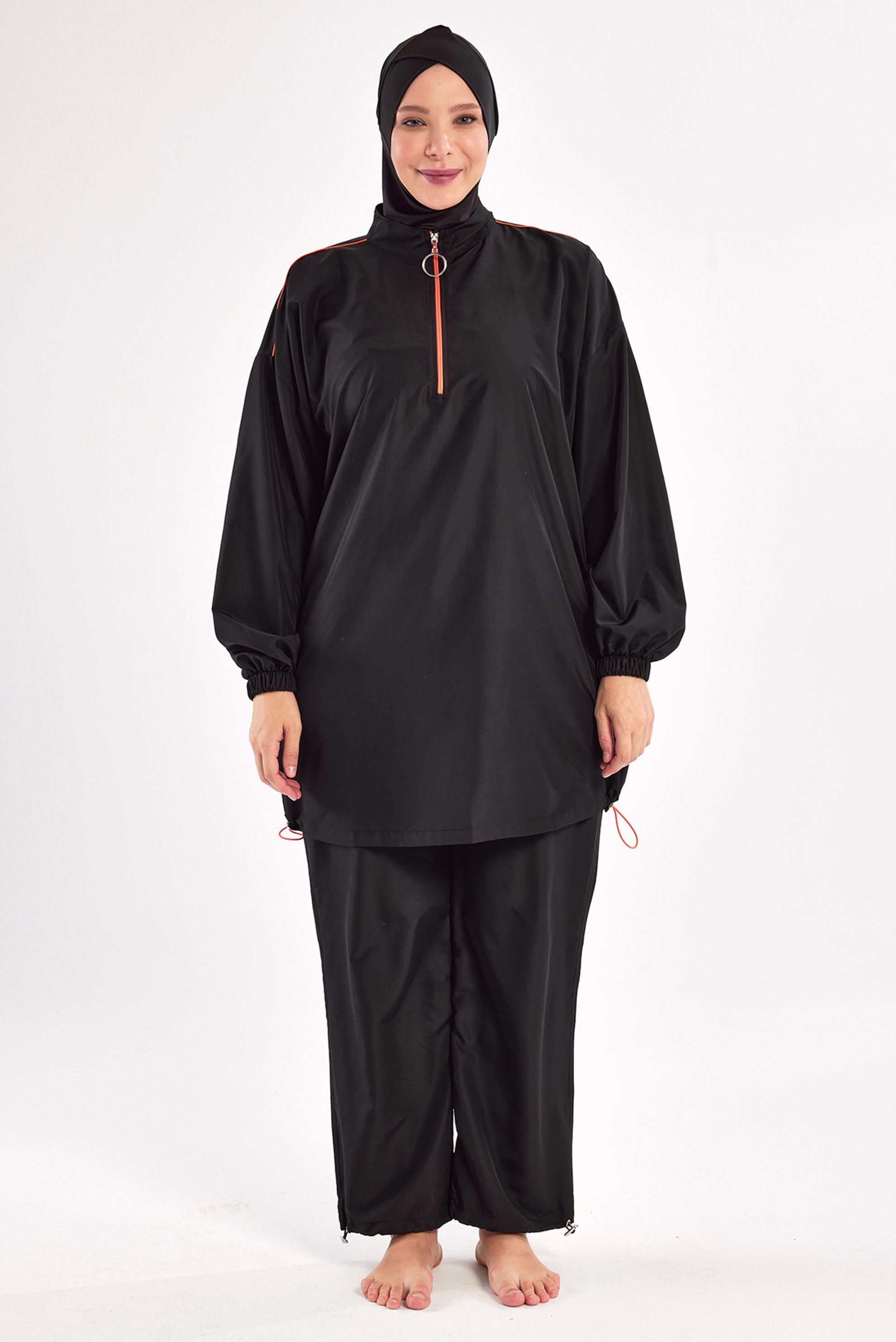 Vêtements hijab NOIR MAILLOT DE BAIN HIJAB GRANDE TAILLE 1804