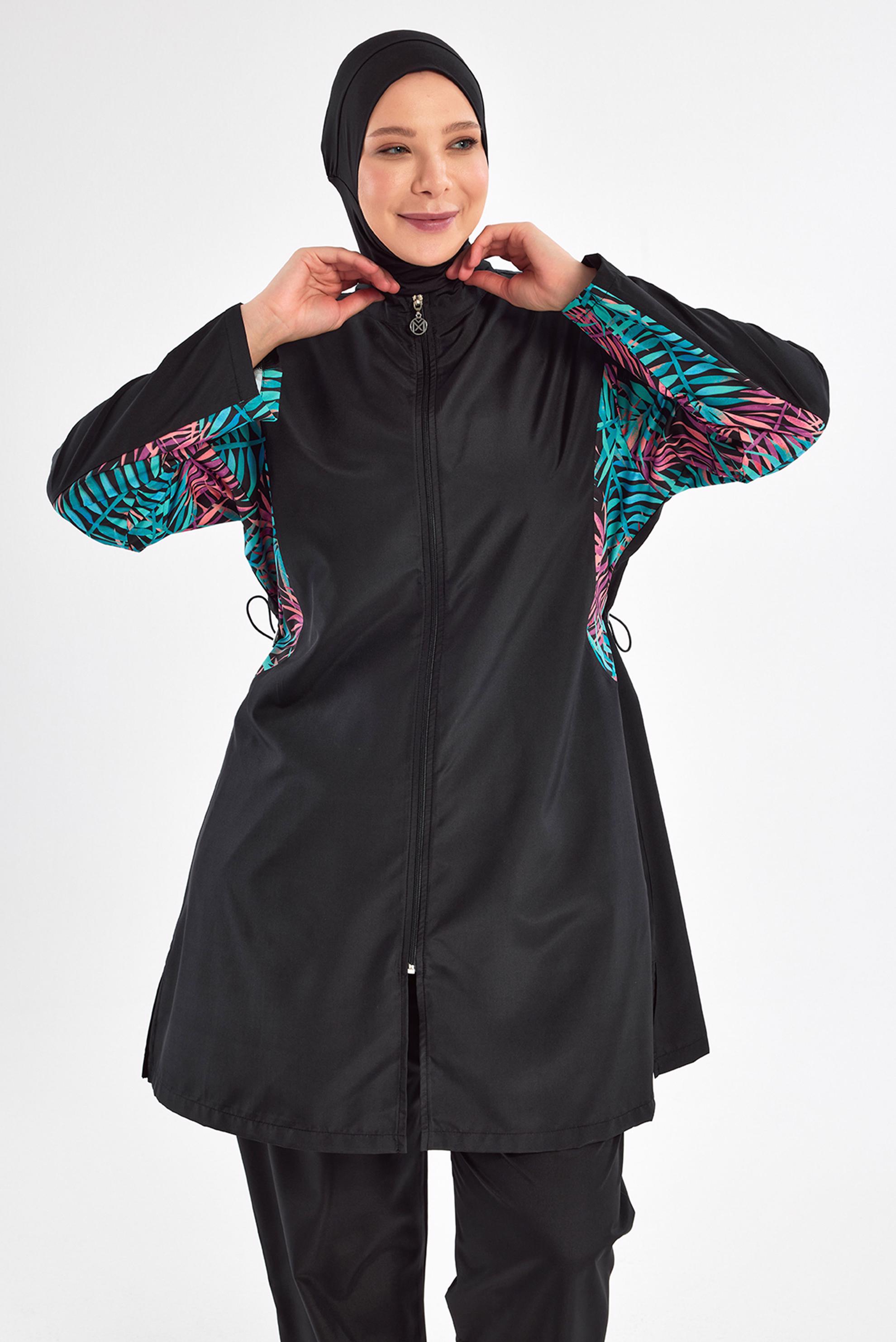 Vêtements hijab NOIR MAILLOT DE BAIN HIJAB GRANDE TAILLE 2802