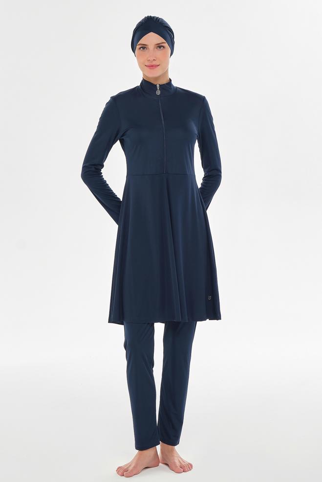 Vêtements hijab BLEU MARINE MAILLOT DE BAIN HIJAB EN LYCRA 3128 - ALVİNA