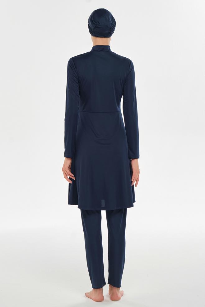 Vêtements hijab BLEU MARINE MAILLOT DE BAIN HIJAB EN LYCRA 3128 - ALVİNA