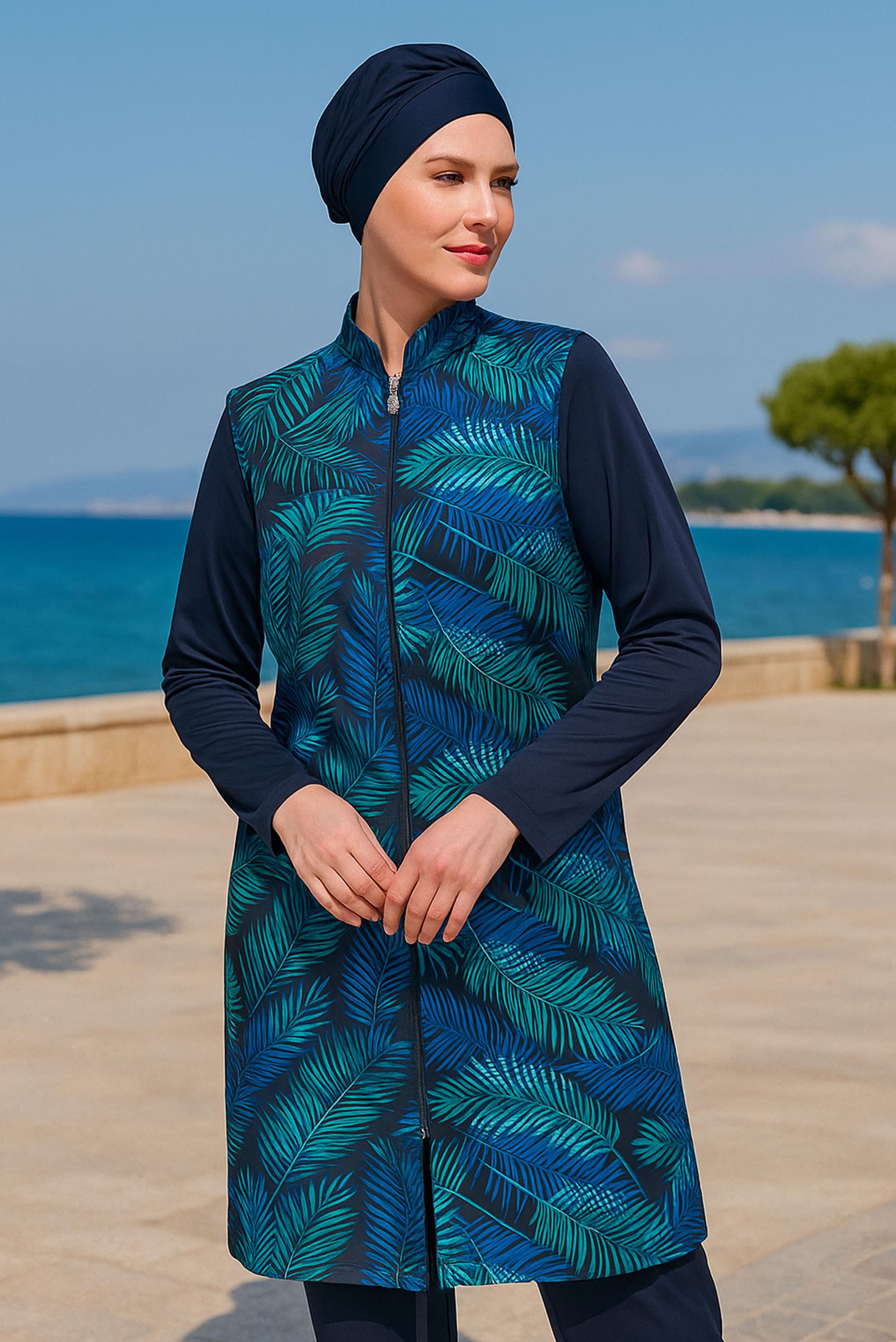 Tesettür giyim LACİVERT BÜYÜK BEDEN TESETTÜR MAYO 3301-1