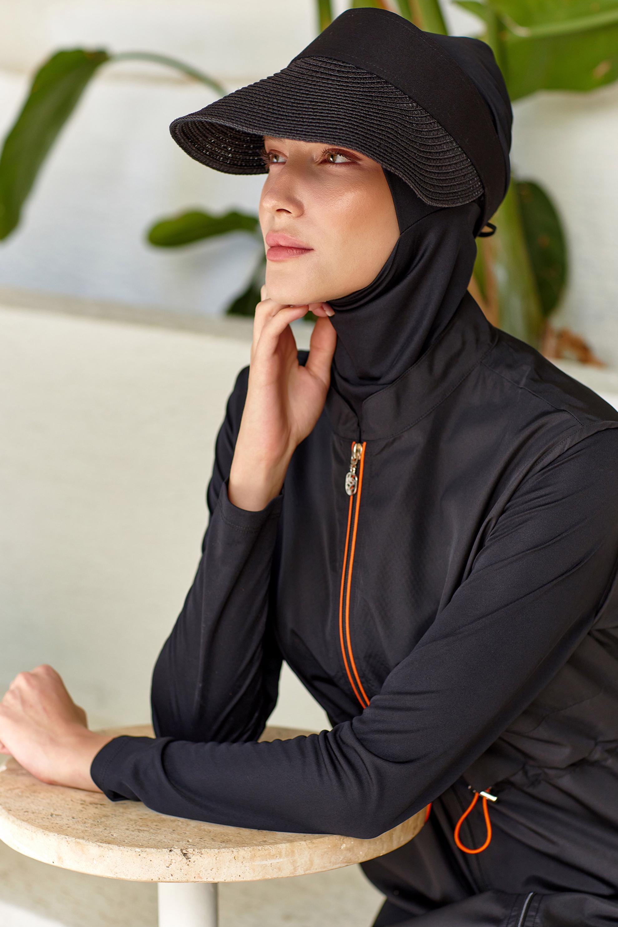 Vêtements hijab NOIR MAILLOT DE BAIN HIJAB GRANDE TAILLE 3314-1