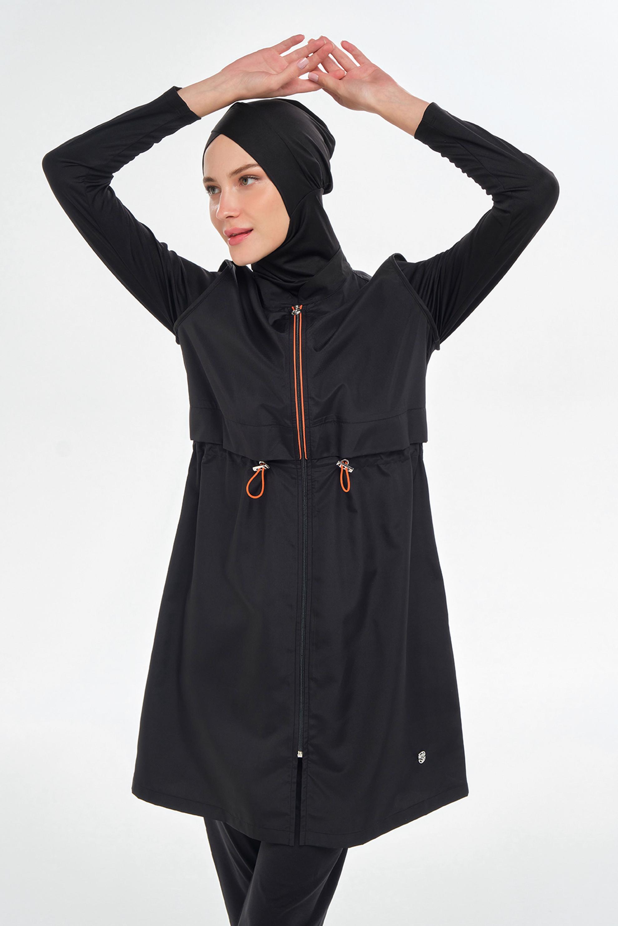 Vêtements hijab NOIR MAILLOT DE BAIN HIJAB GRANDE TAILLE 3314-1