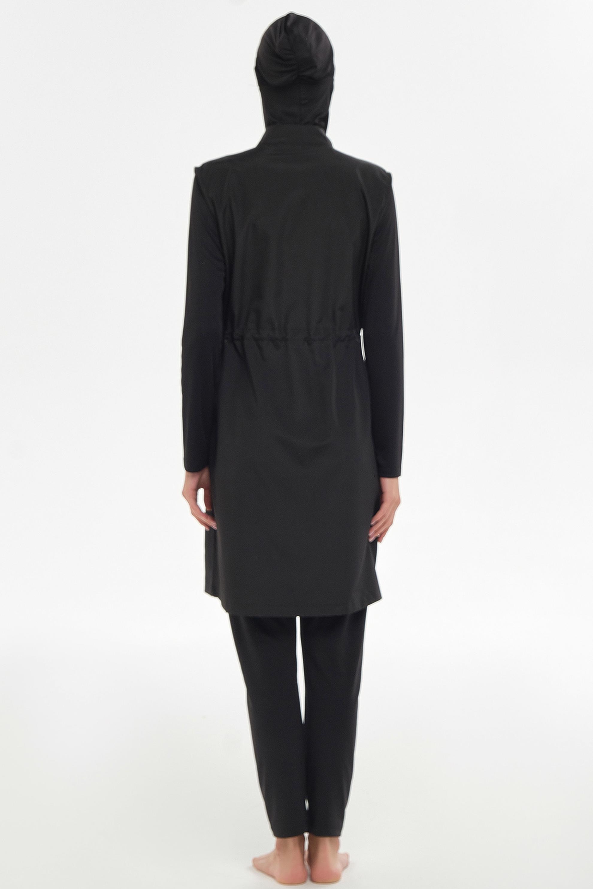 Vêtements hijab NOIR MAILLOT DE BAIN HIJAB GRANDE TAILLE 3314-1