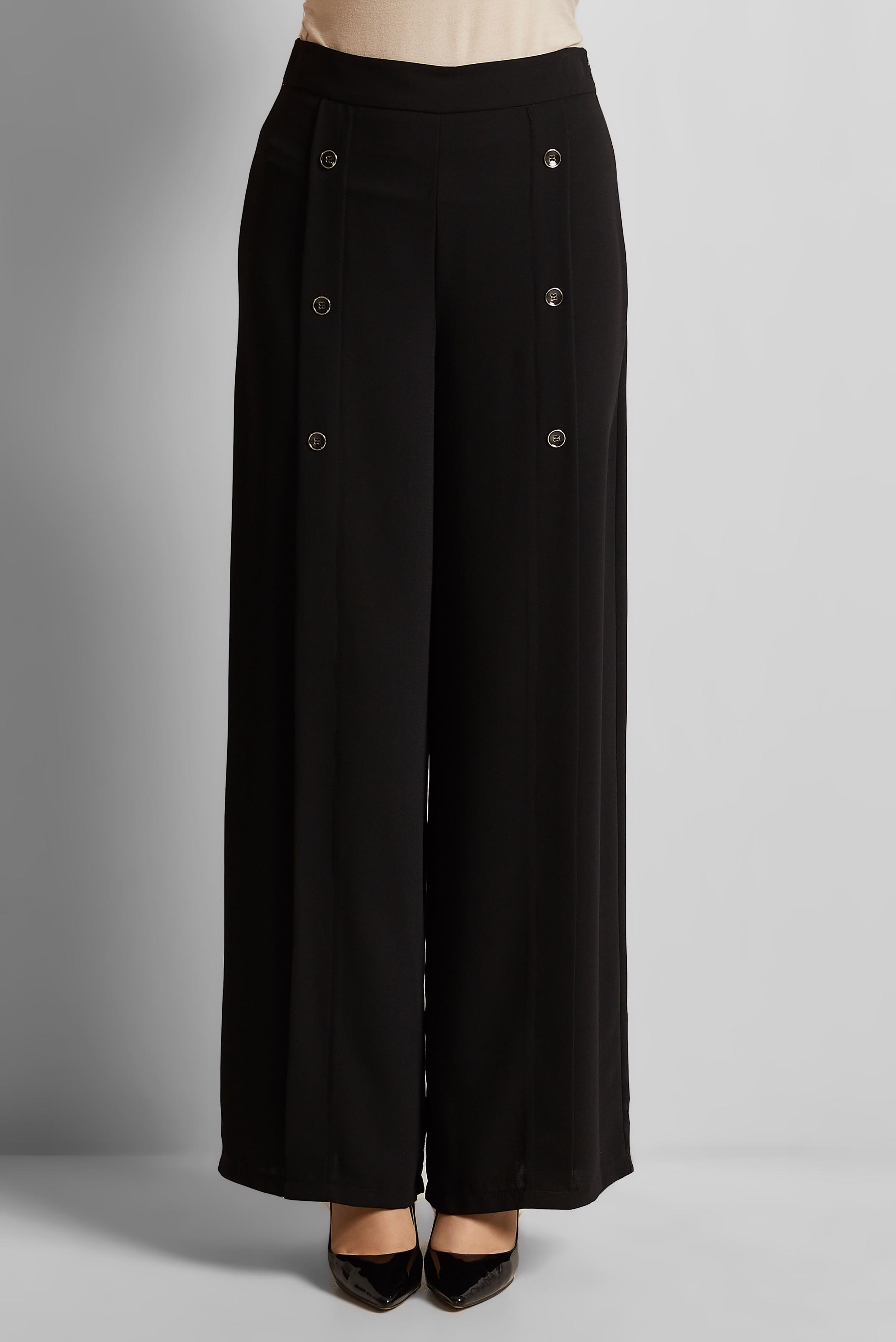 Tesettür giyim SİYAH GENİŞ PAÇA PANTOLON 70566