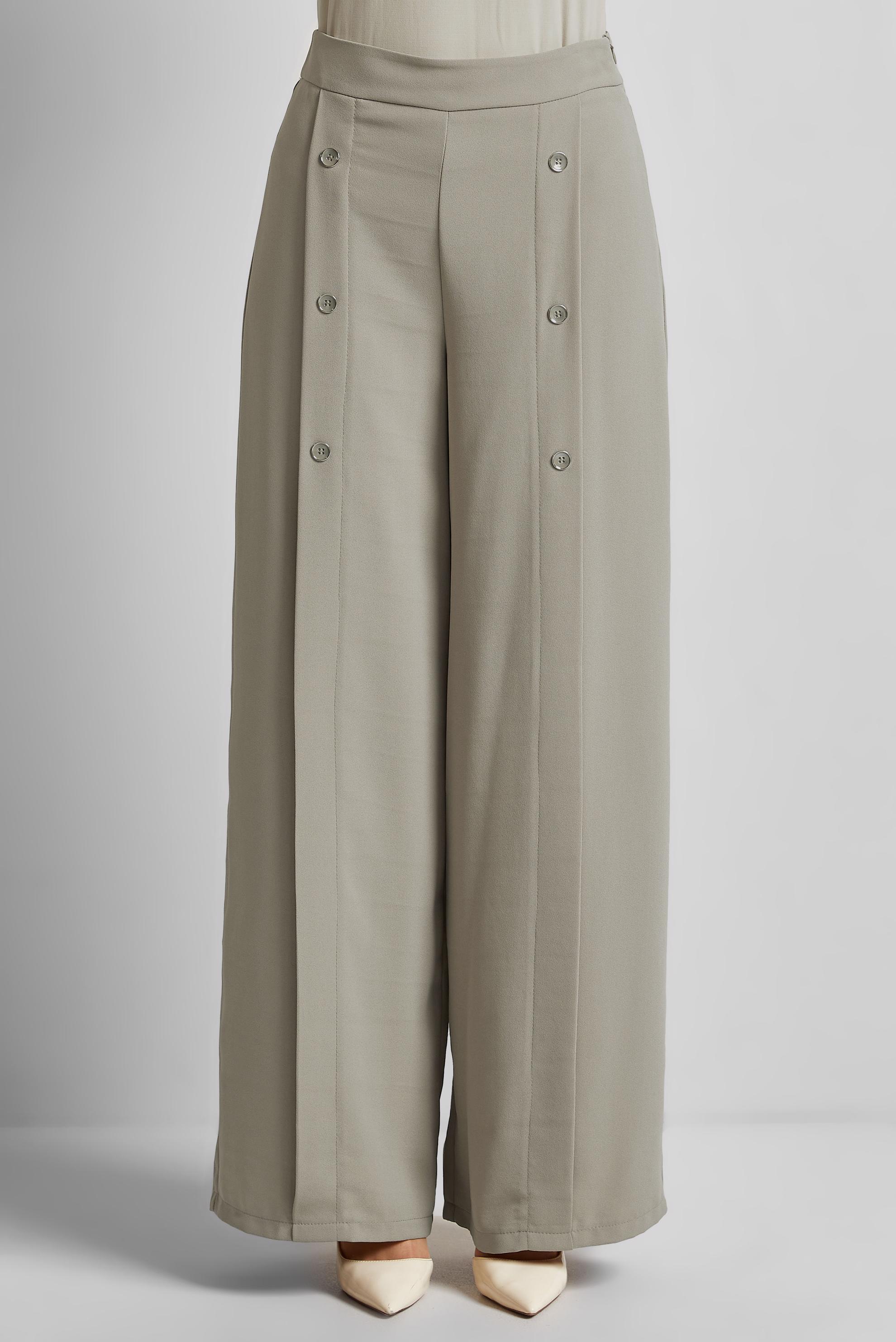 Tesettür giyim KUM GENİŞ PAÇA PANTOLON 70566