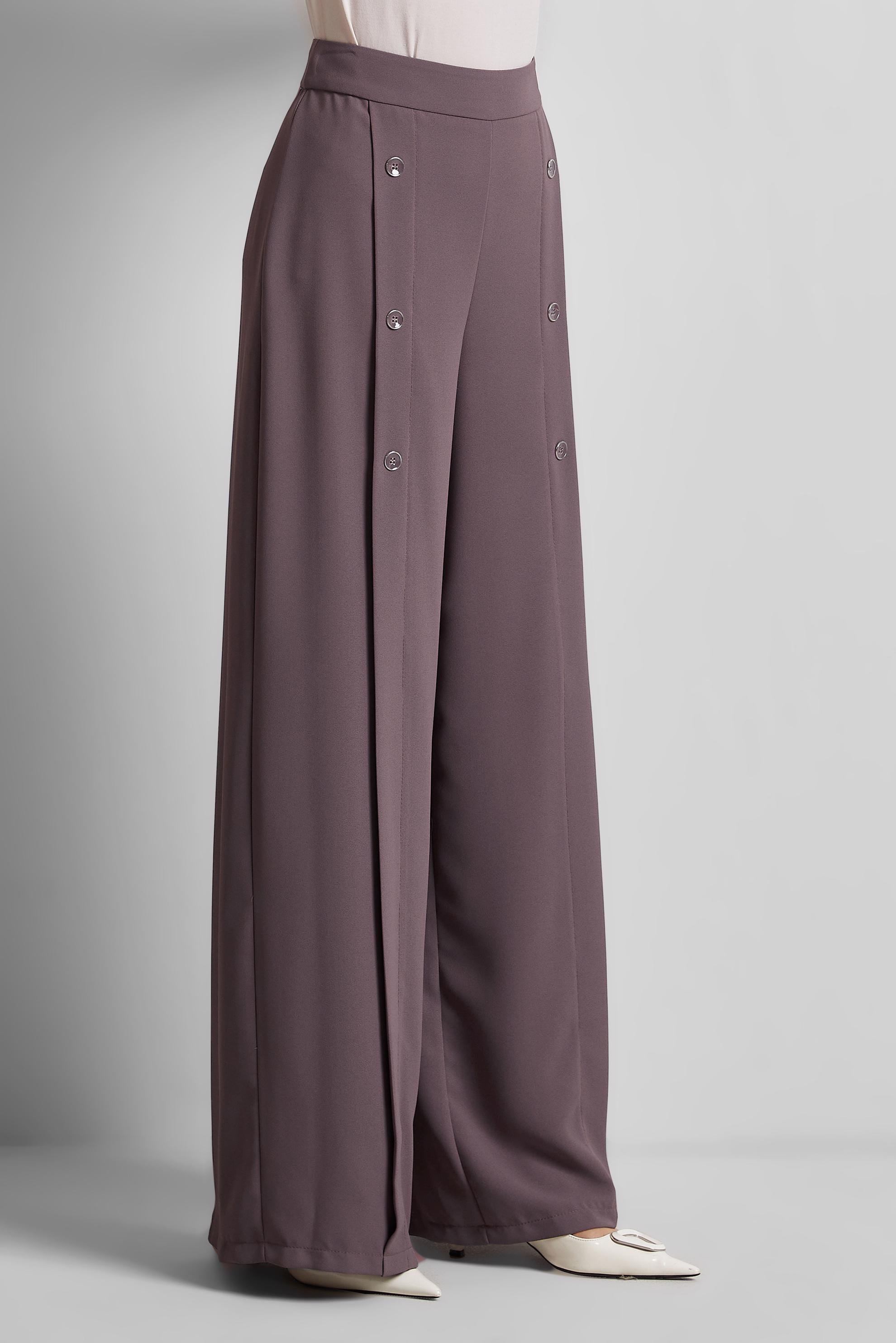 Tesettür giyim PEMBE GENİŞ PAÇA PANTOLON 70566