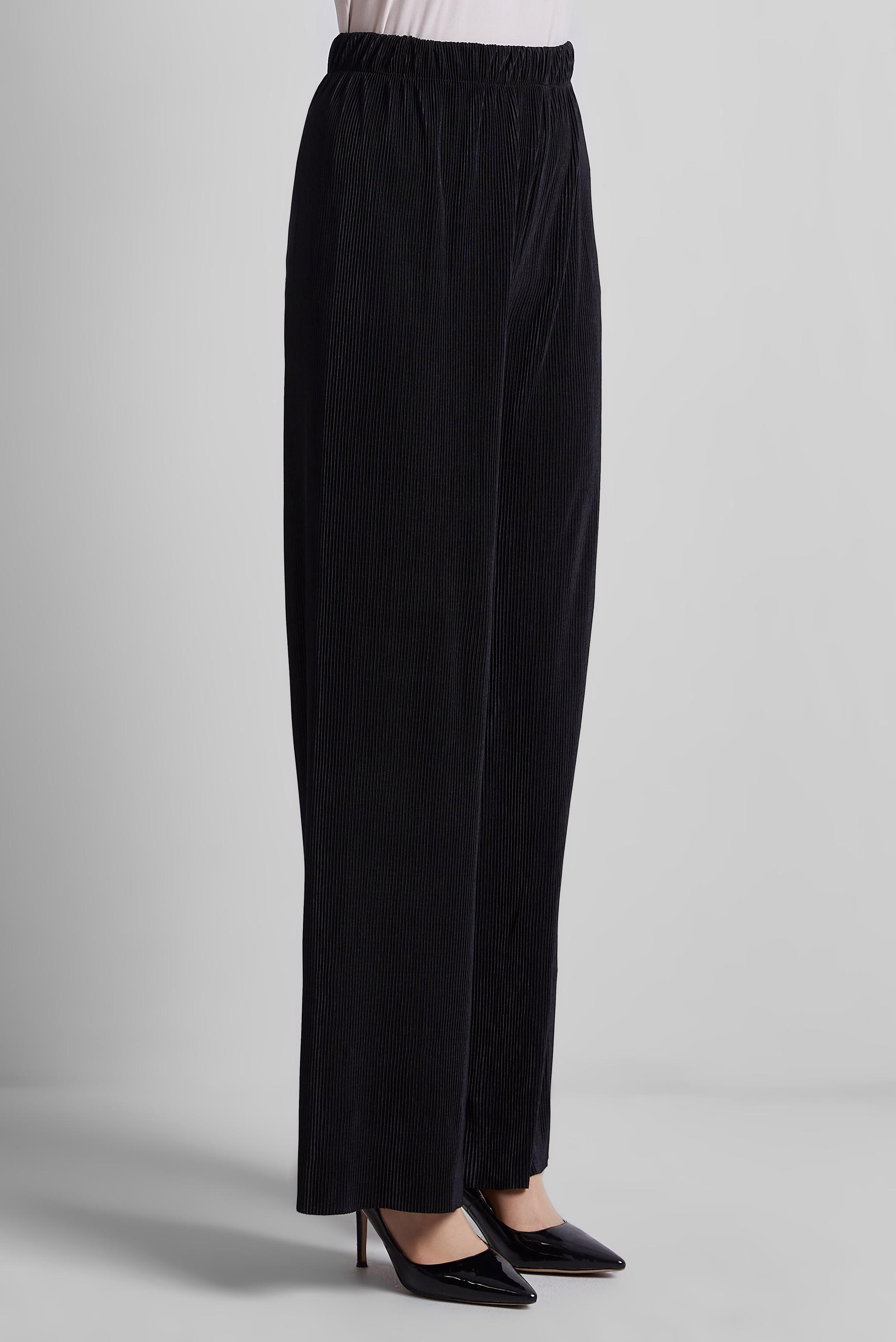 Tesettür giyim SİYAH BELİ LASTİKLİ PANTOLON 70740