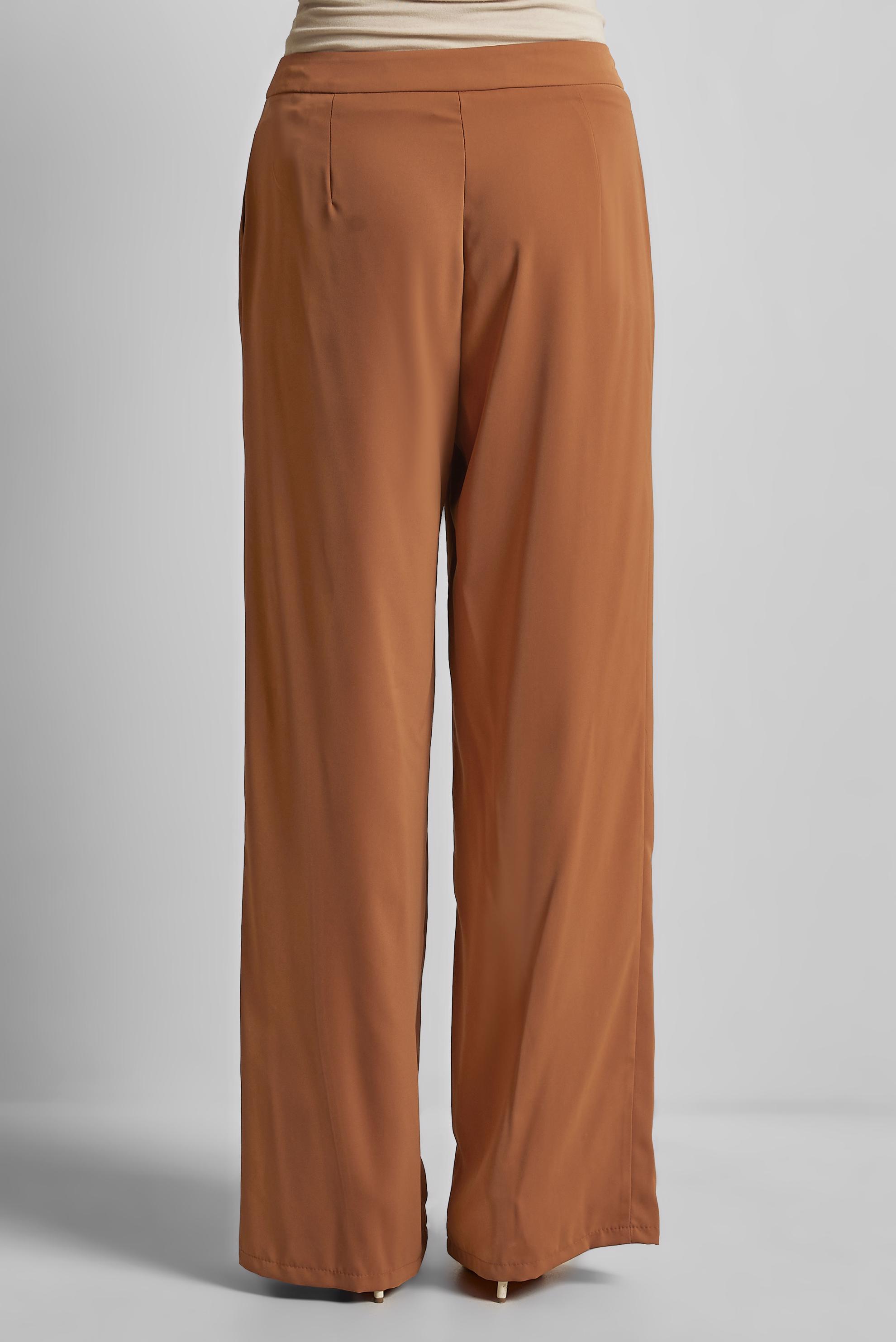 Tesettür giyim KAHVE TAŞLI GENİŞ PAÇA PANTOLON 70750