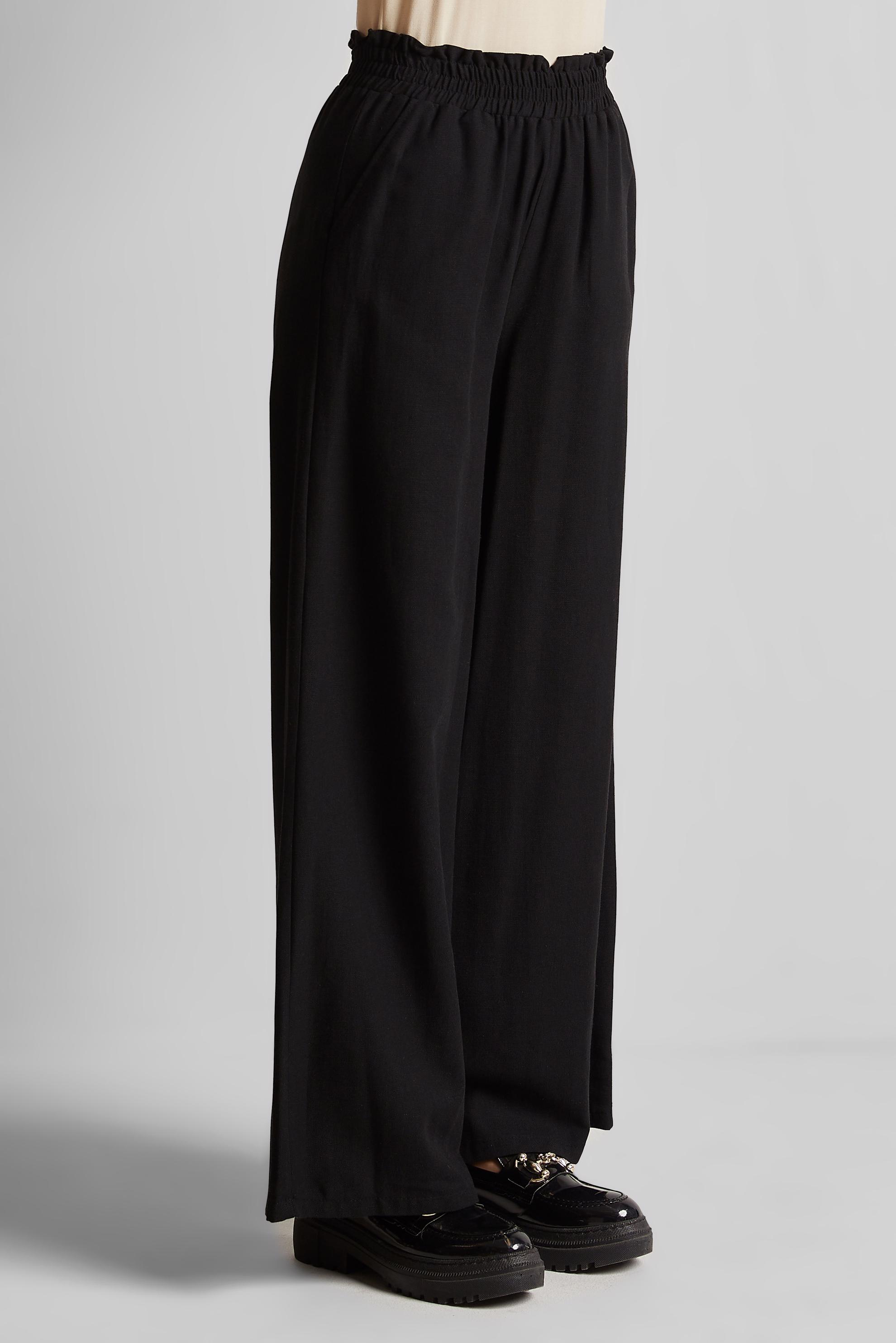 Tesettür giyim SİYAH PAMUKLU GENİŞ PAÇA PANTOLON 70751