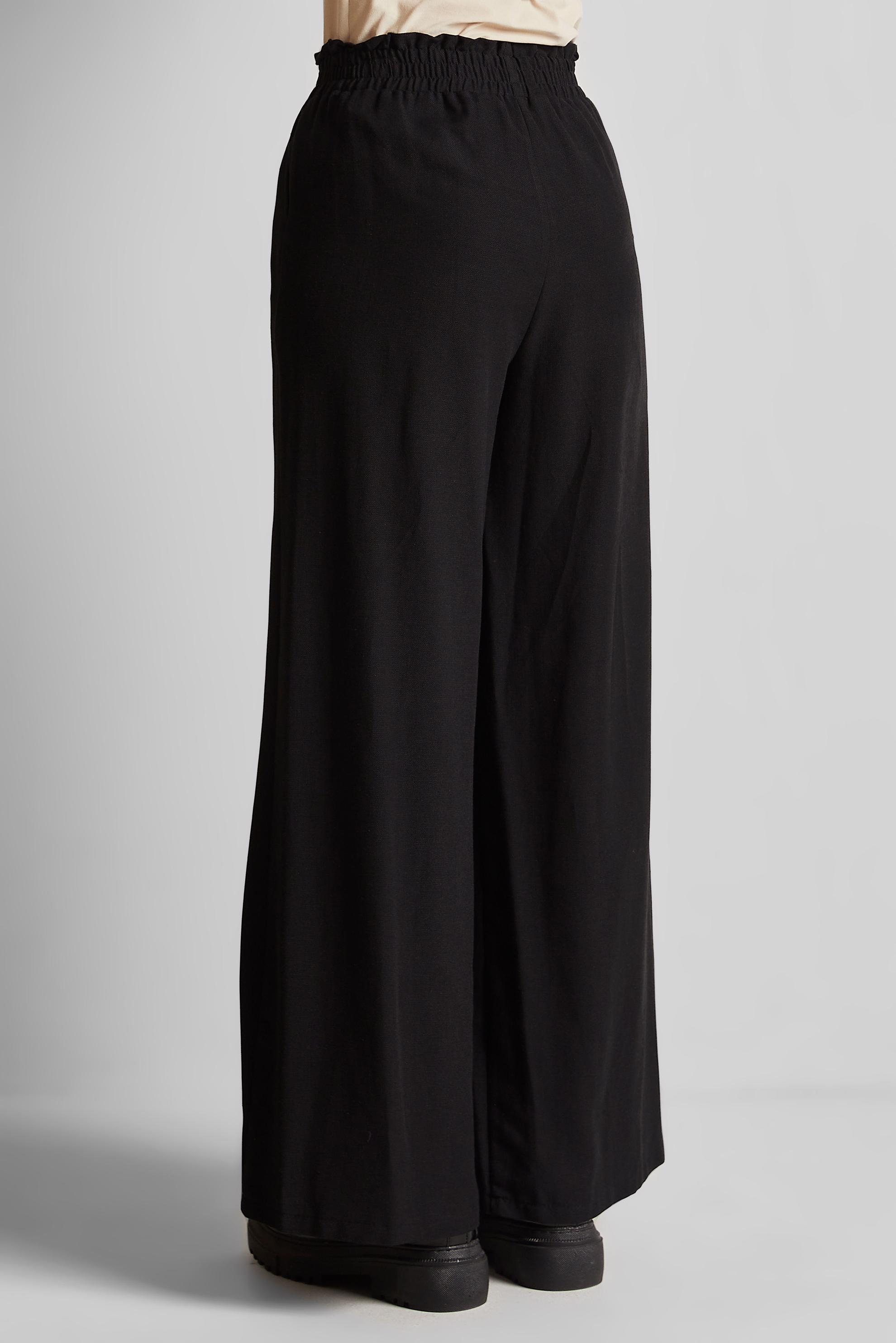 Tesettür giyim SİYAH PAMUKLU GENİŞ PAÇA PANTOLON 70751