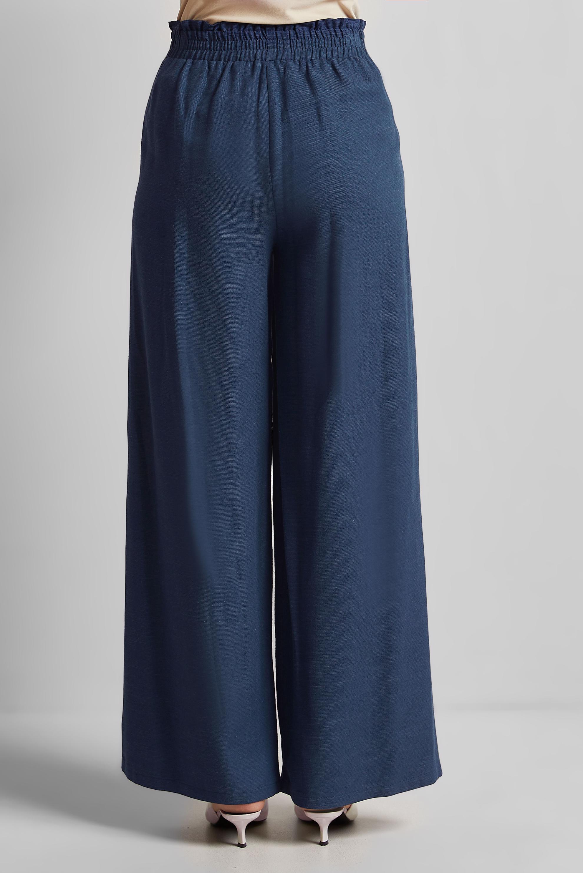 Tesettür giyim LACİVERT PAMUKLU GENİŞ PAÇA PANTOLON 70751