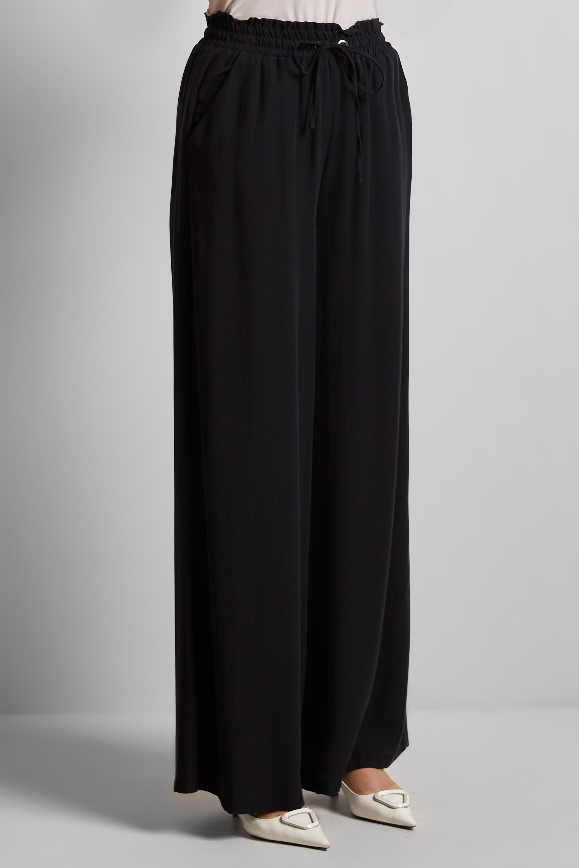 Tesettür giyim SİYAH GENİŞ PAÇA PANTOLON 70850