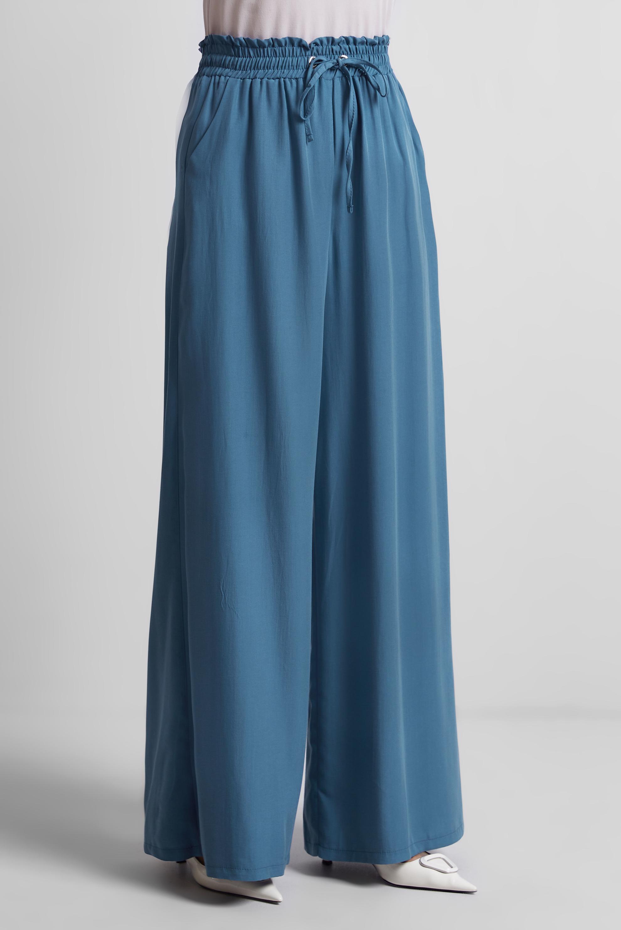 Tesettür giyim LACİVERT GENİŞ PAÇA PANTOLON 70850