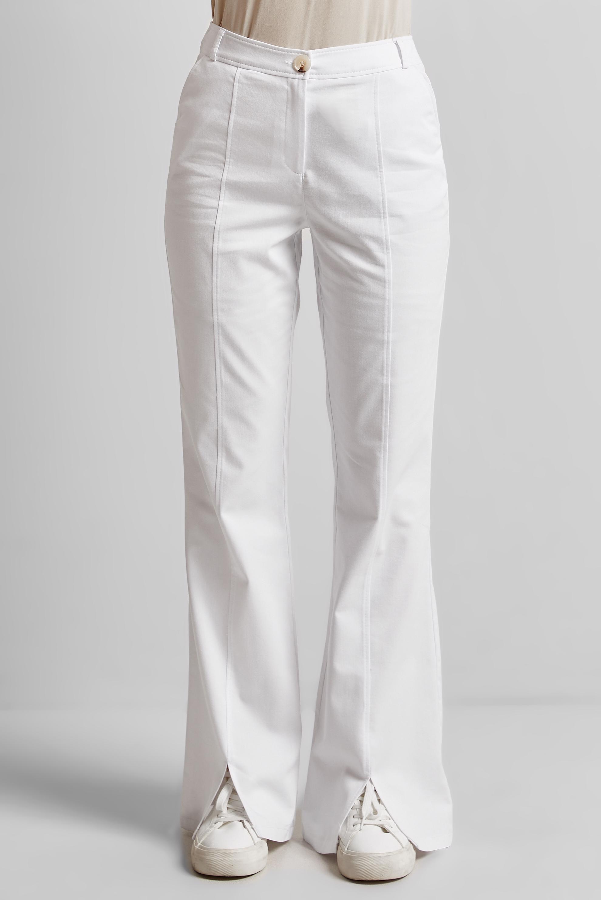 Tesettür giyim BEYAZ YIRTMAÇ DETAYLI PANTOLON 70851