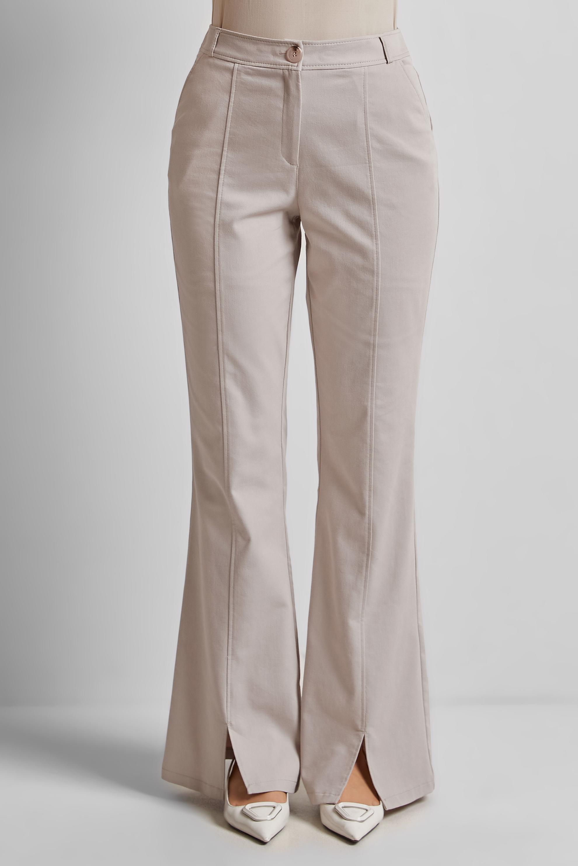 Tesettür giyim BEJ YIRTMAÇ DETAYLI PANTOLON 70851