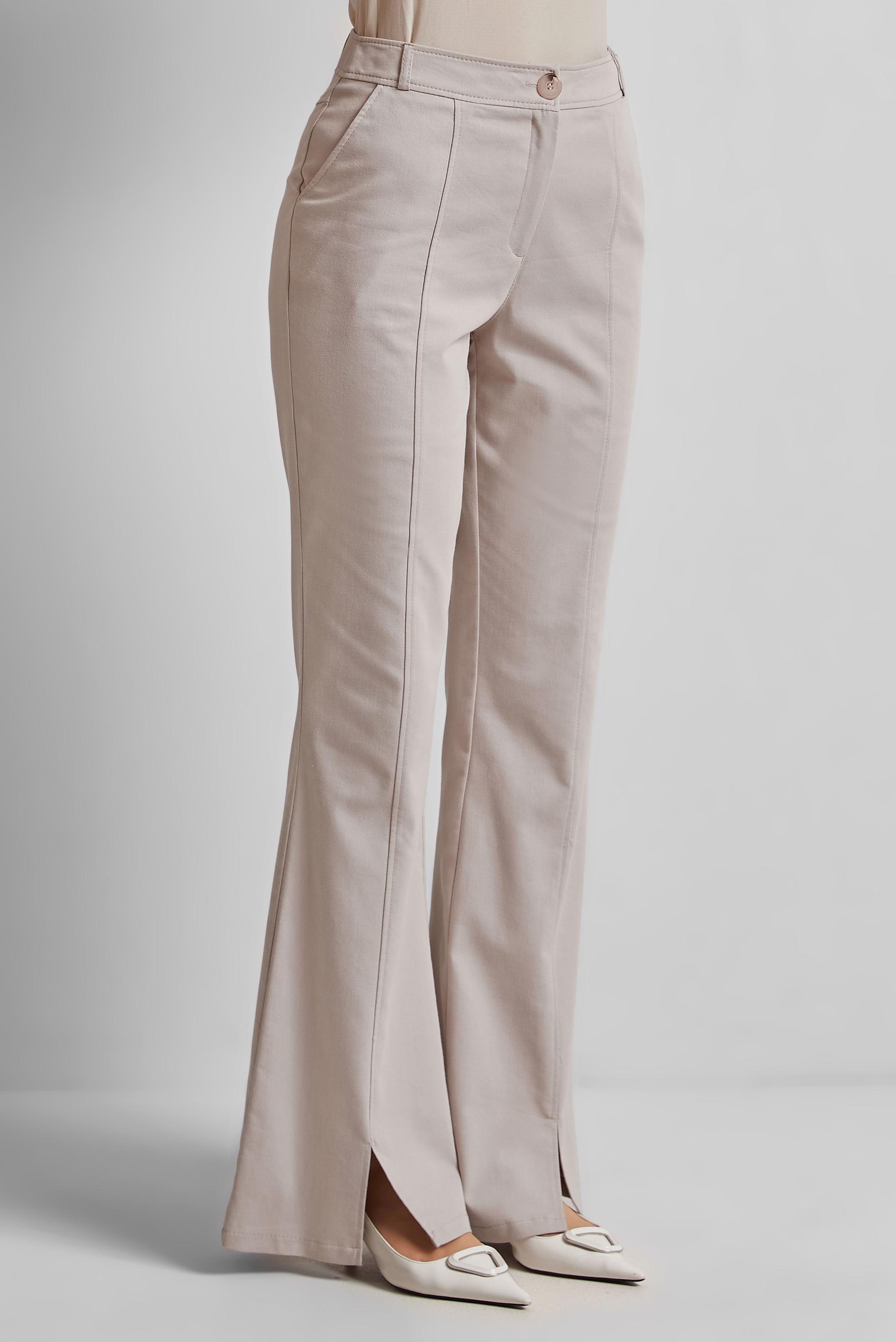 Tesettür giyim BEJ YIRTMAÇ DETAYLI PANTOLON 70851