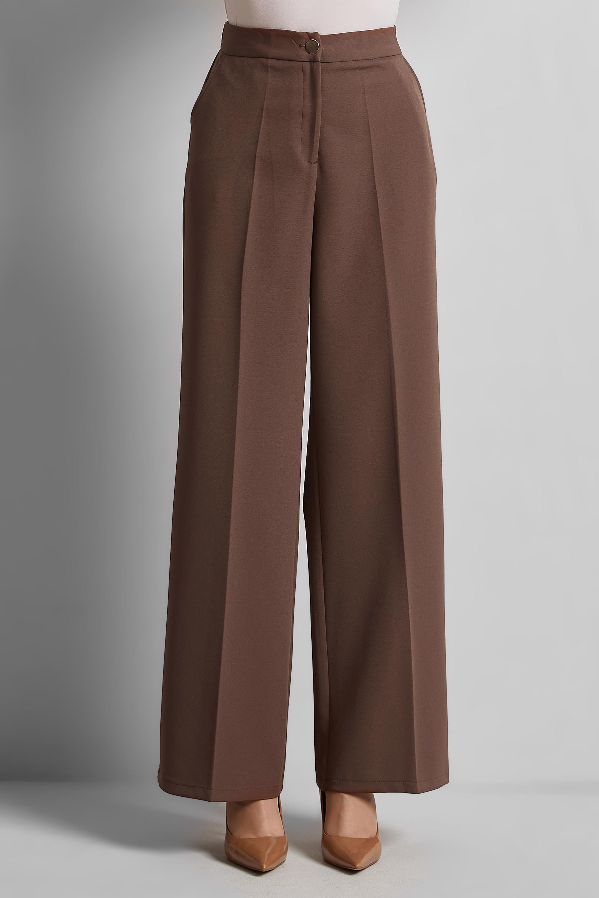 Tesettür giyim VİZON GENİŞ PAÇA PANTOLON 70852