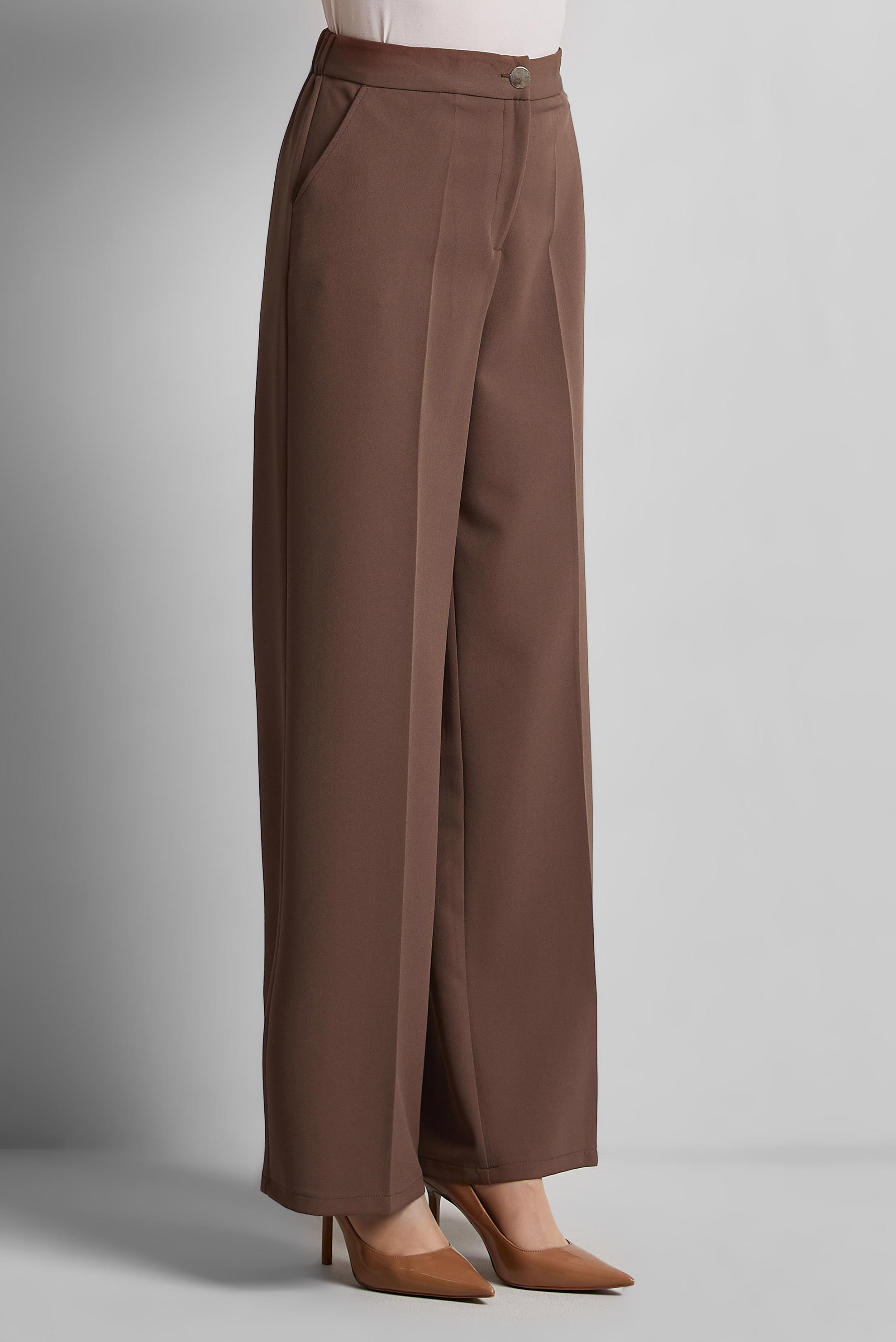 Tesettür giyim VİZON GENİŞ PAÇA PANTOLON 70852