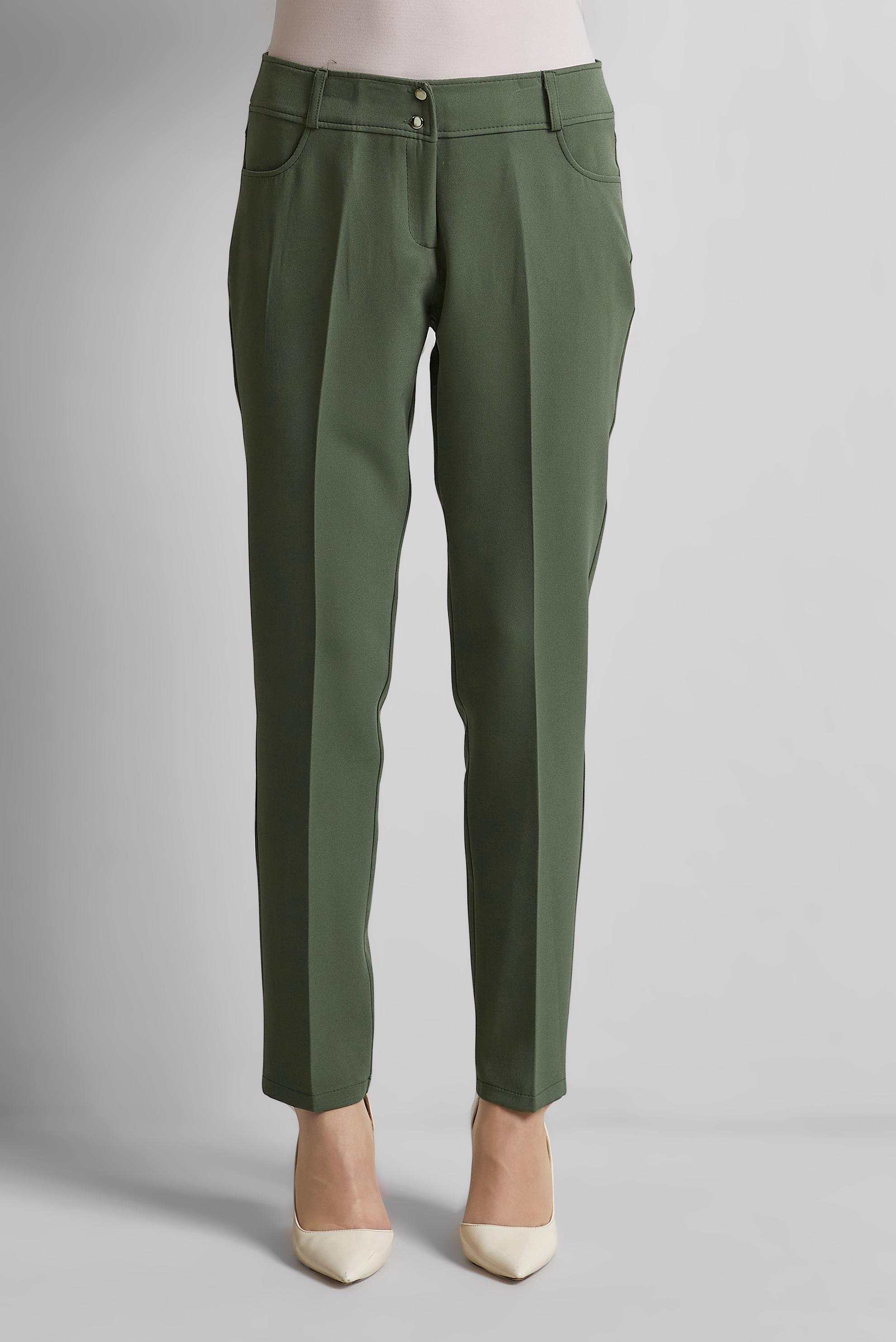 Tesettür giyim YEŞİL DAR PAÇA PANTOLON 70853