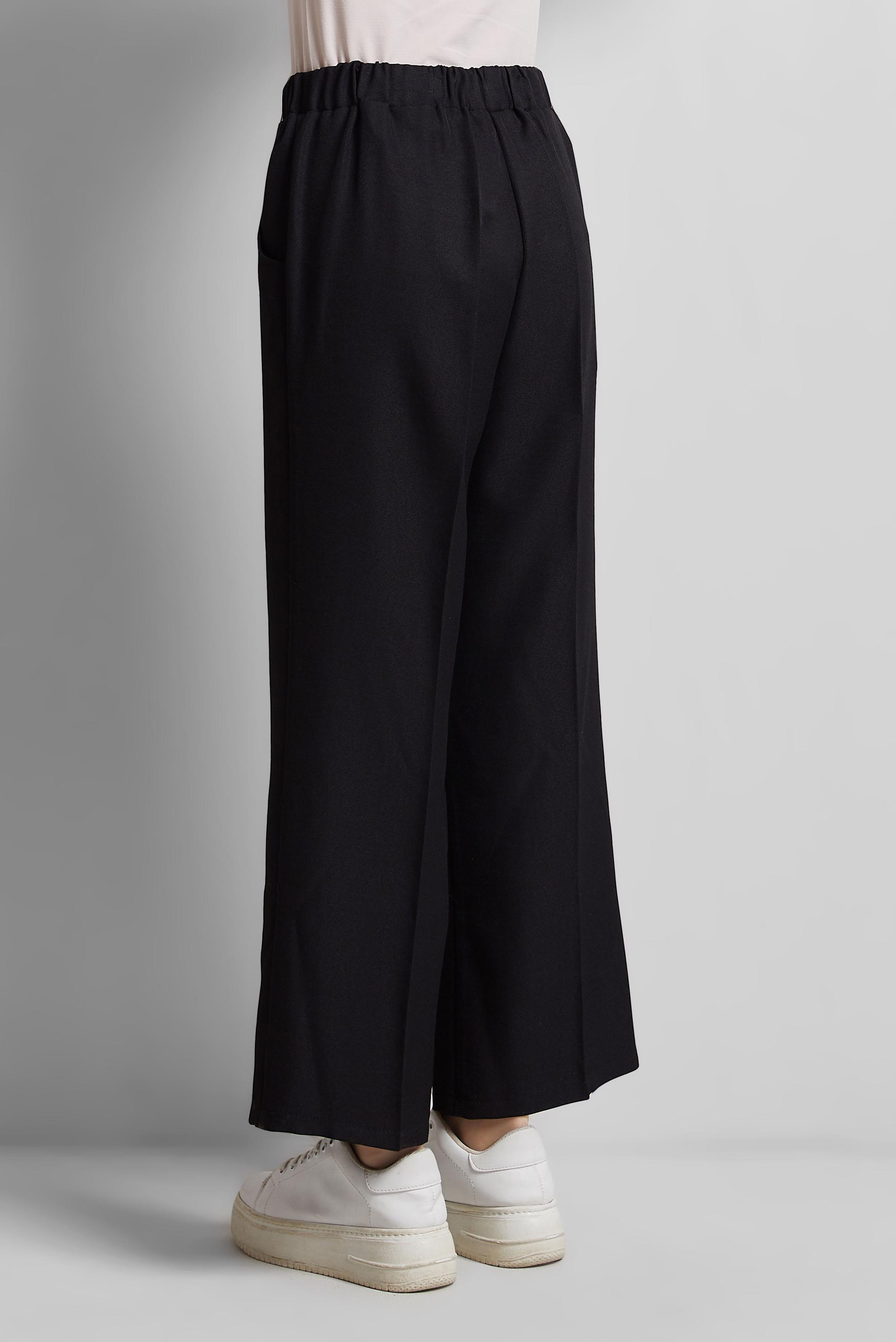 Tesettür giyim SİYAH BELİ LASTİKLİ PANTOLON 70855