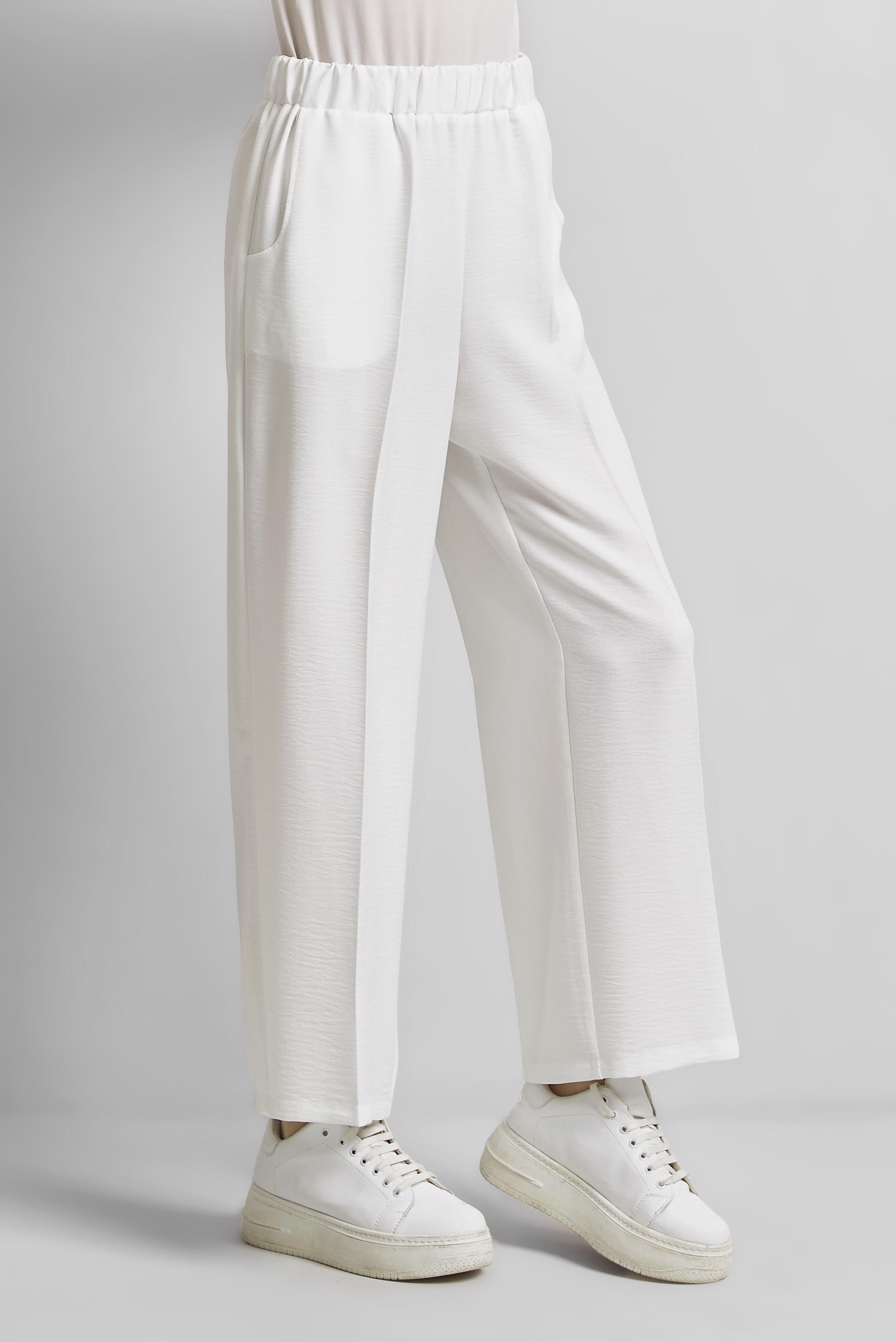 Tesettür giyim BEYAZ BELİ LASTİKLİ PANTOLON 70855