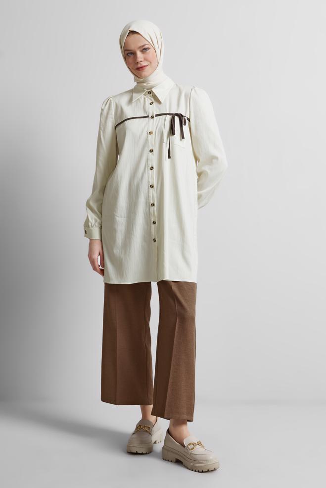 Hijab clothing TABA ELASTIC WAIST PANTS 70855 - ALVİNA