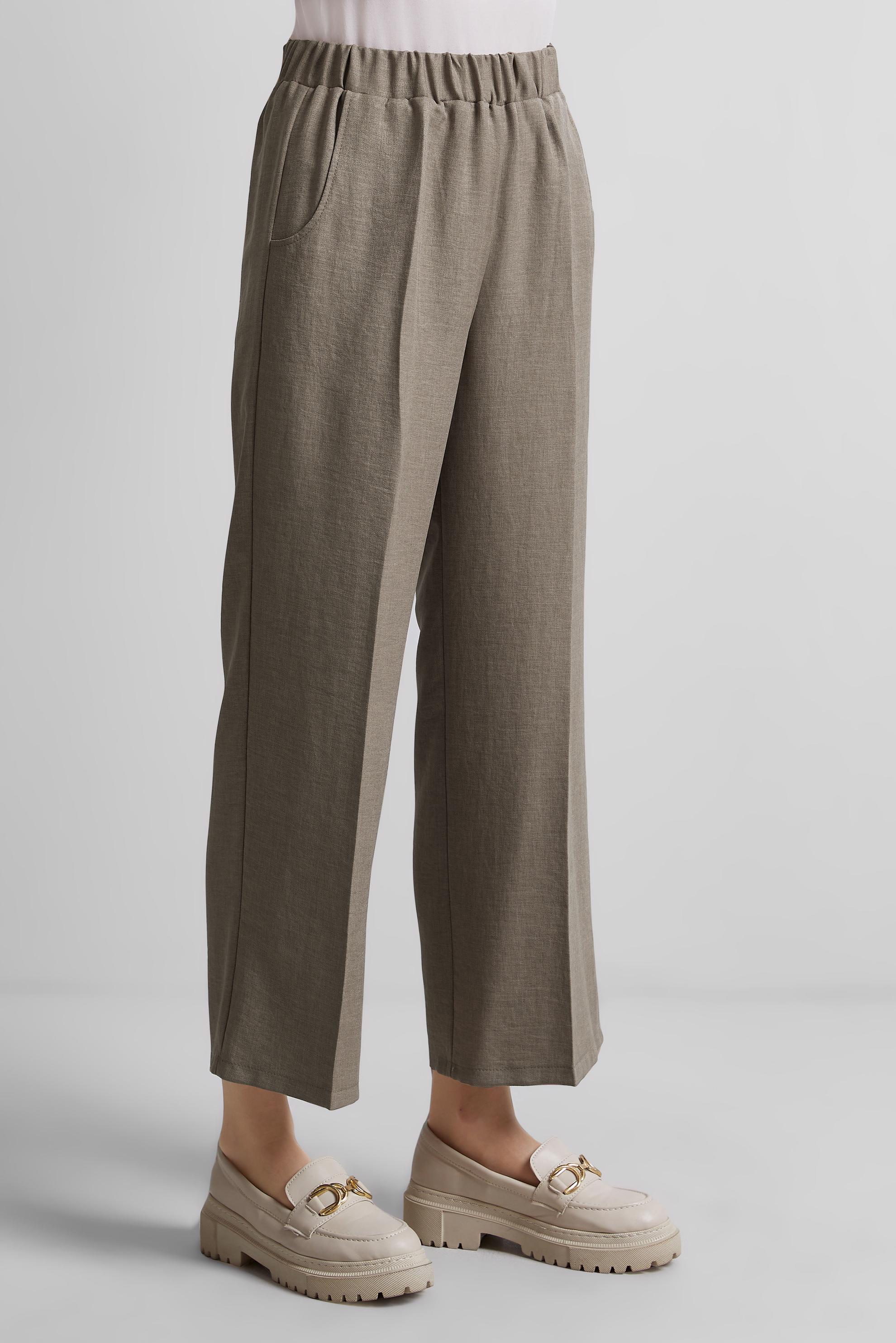 Tesettür giyim VİZON BELİ LASTİKLİ PANTOLON 70855