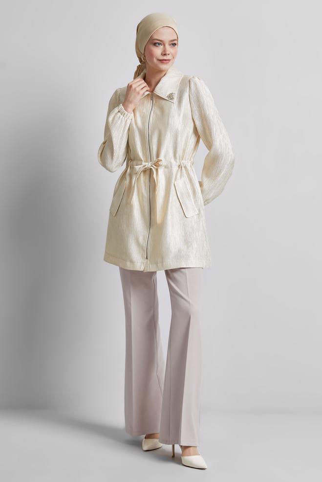 Vêtements hijab BEIGE PANTALON ÉVASÉ 70860 - ALVİNA