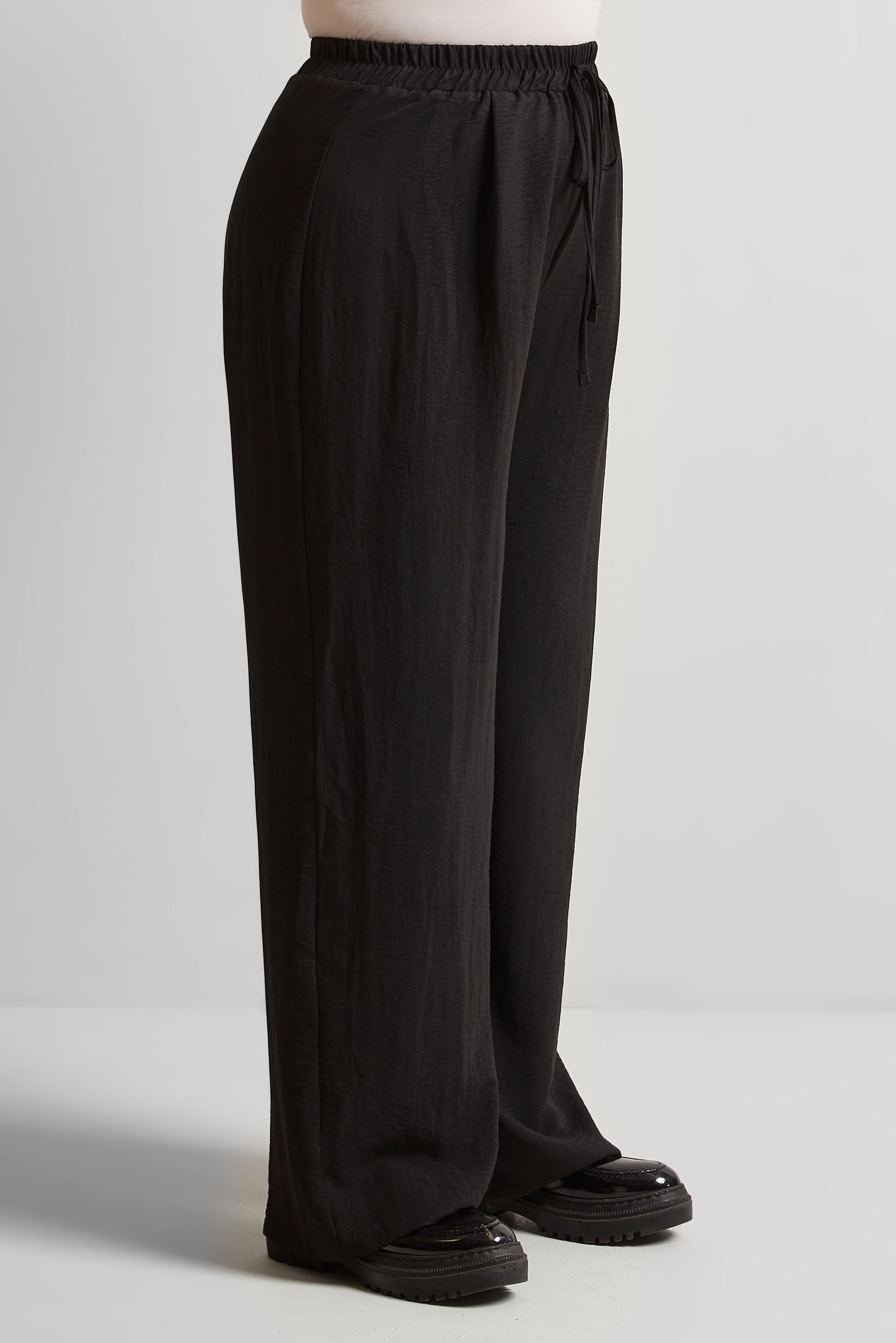 Tesettür giyim SİYAH GENİŞ PAÇA BÜYÜK BEDEN PANTOLON 70861