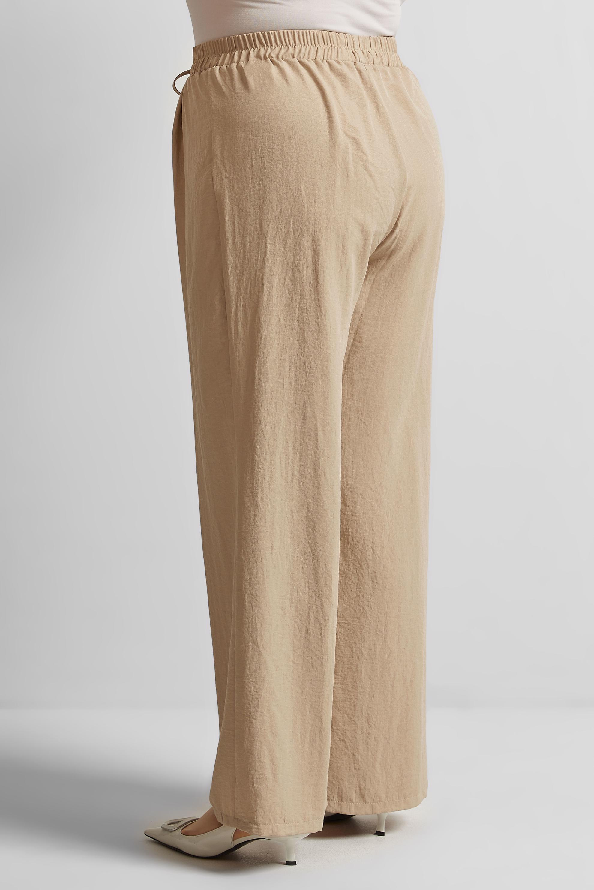 Tesettür giyim KAHVE GENİŞ PAÇA BÜYÜK BEDEN PANTOLON 70861