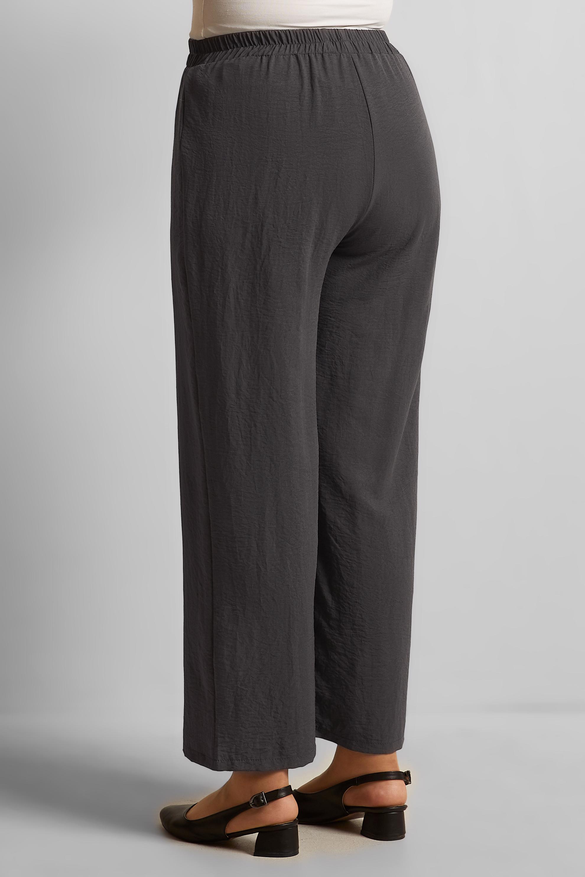 Tesettür giyim GRİ GENİŞ PAÇA BÜYÜK BEDEN PANTOLON 70861