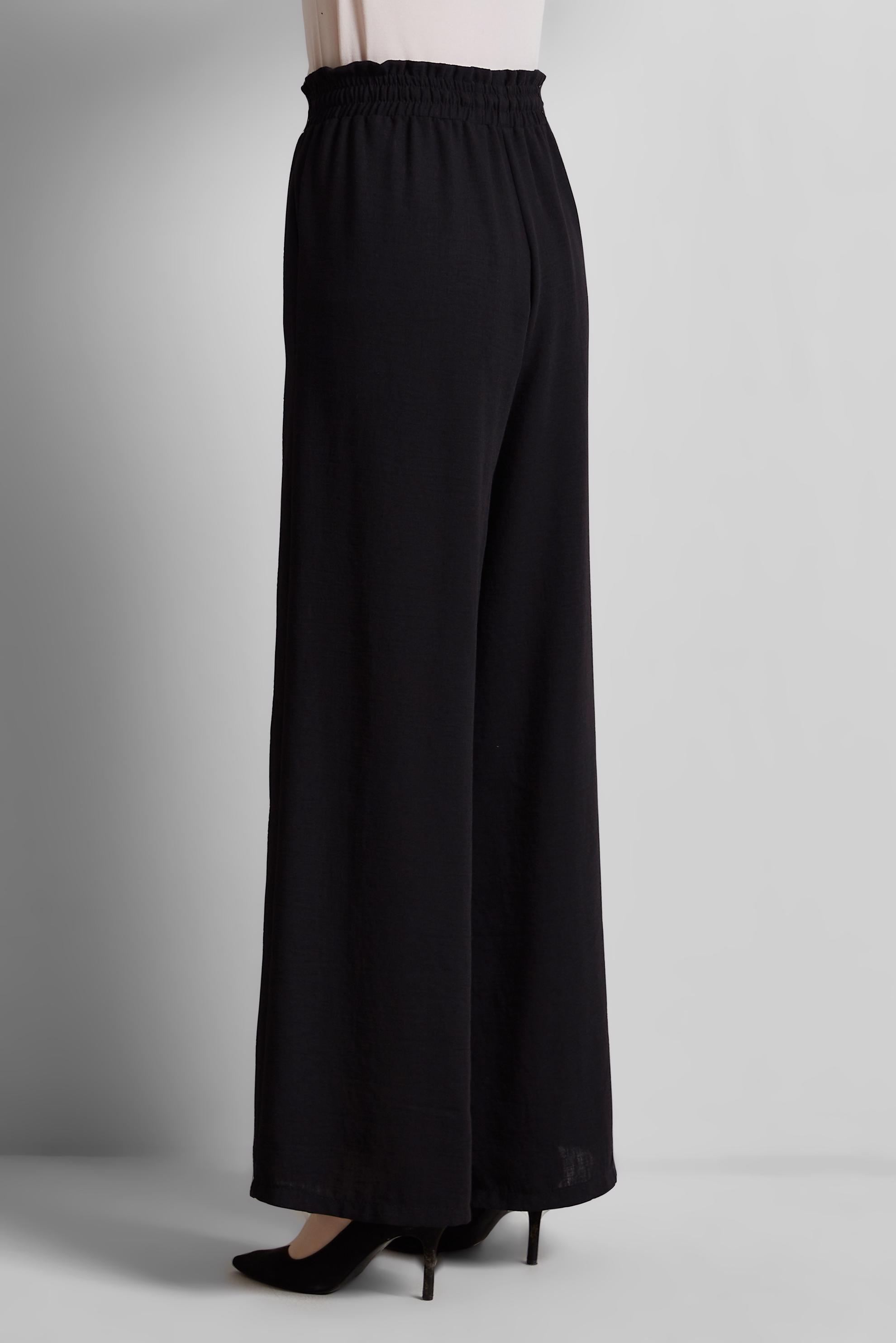 Tesettür giyim SİYAH GENİŞ PAÇA PANTOLON 70863