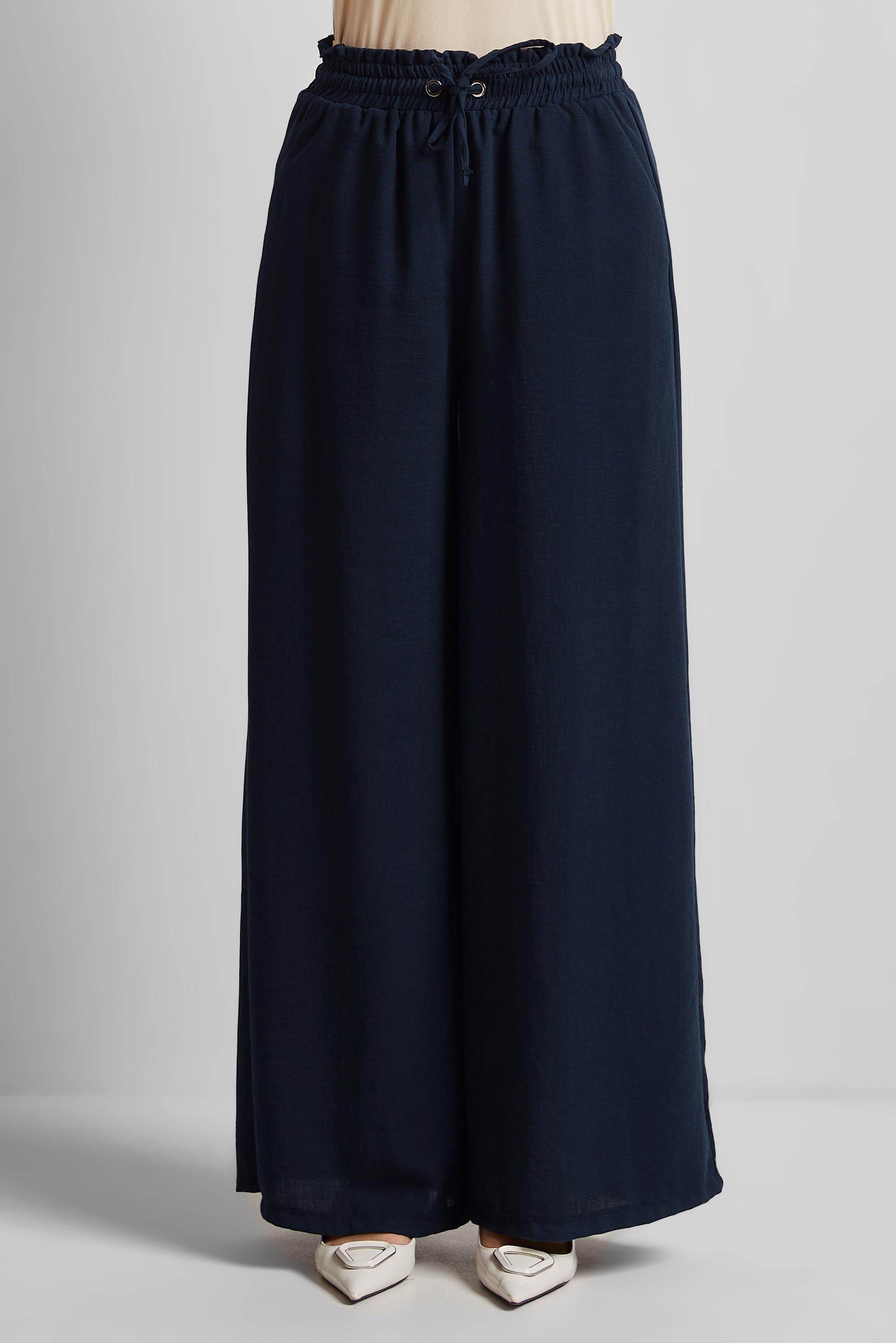 Tesettür giyim LACİVERT GENİŞ PAÇA PANTOLON 70863