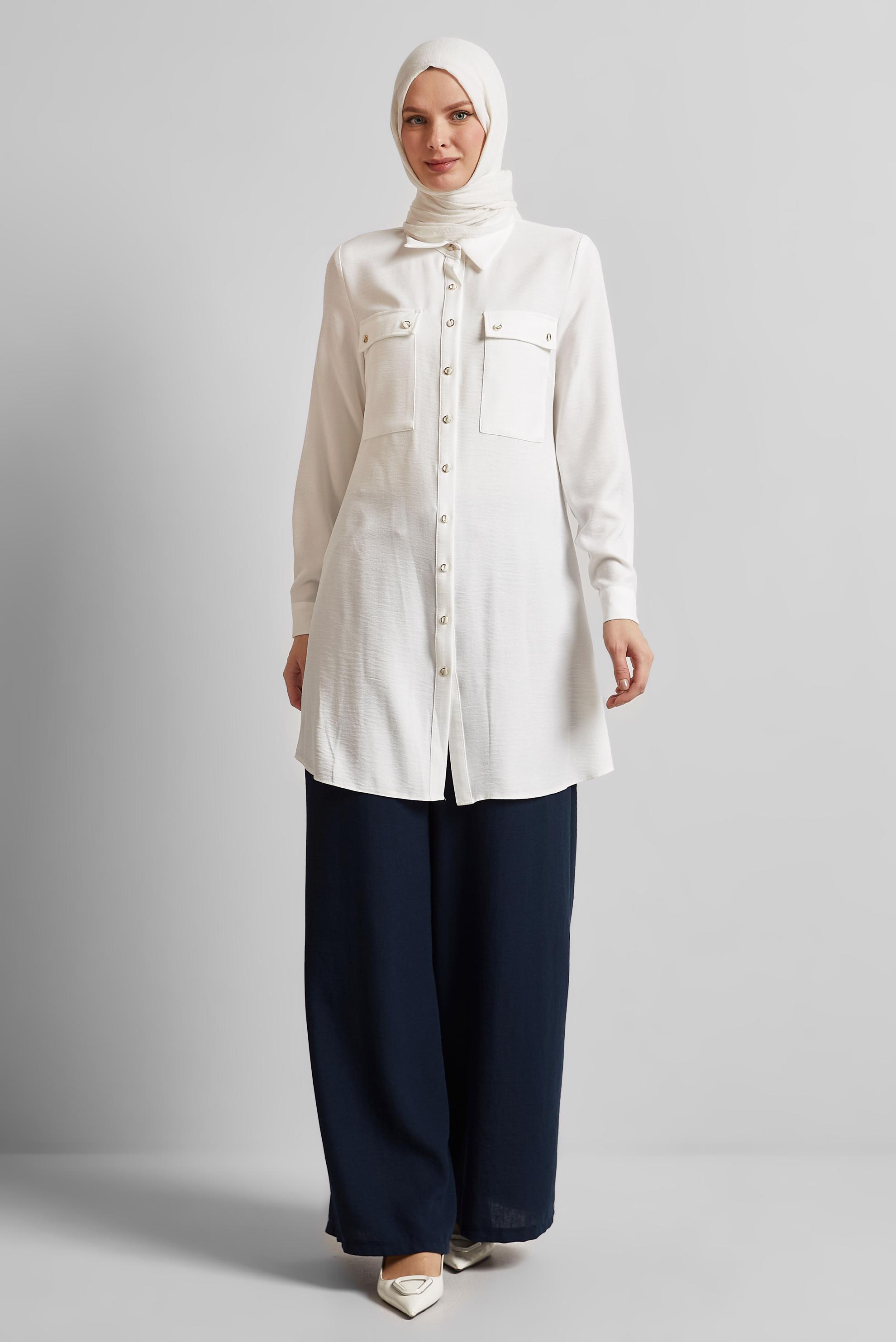 Tesettür giyim LACİVERT GENİŞ PAÇA PANTOLON 70863