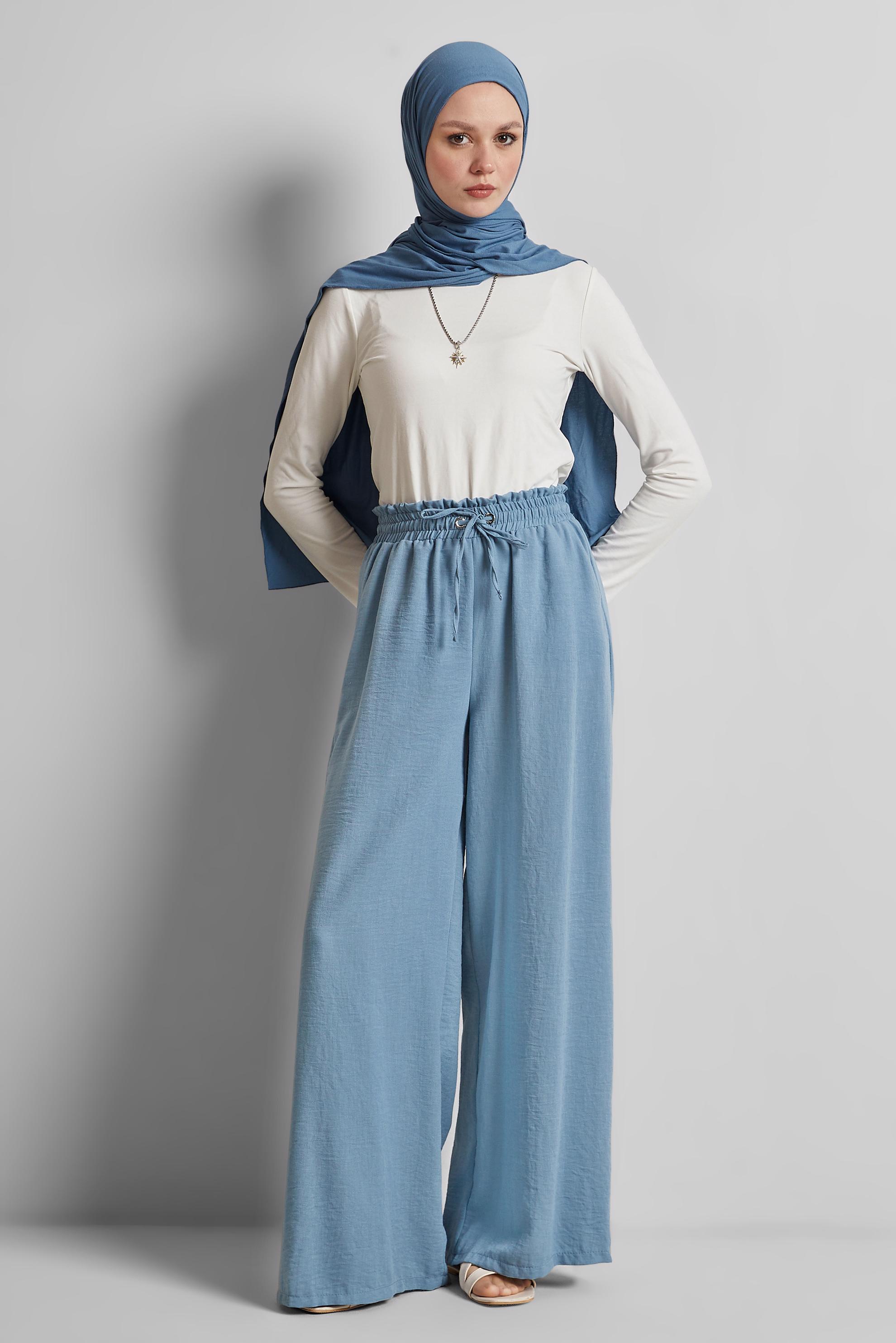 Hijab clothing BLUE WIDE LEG PANTS 70863