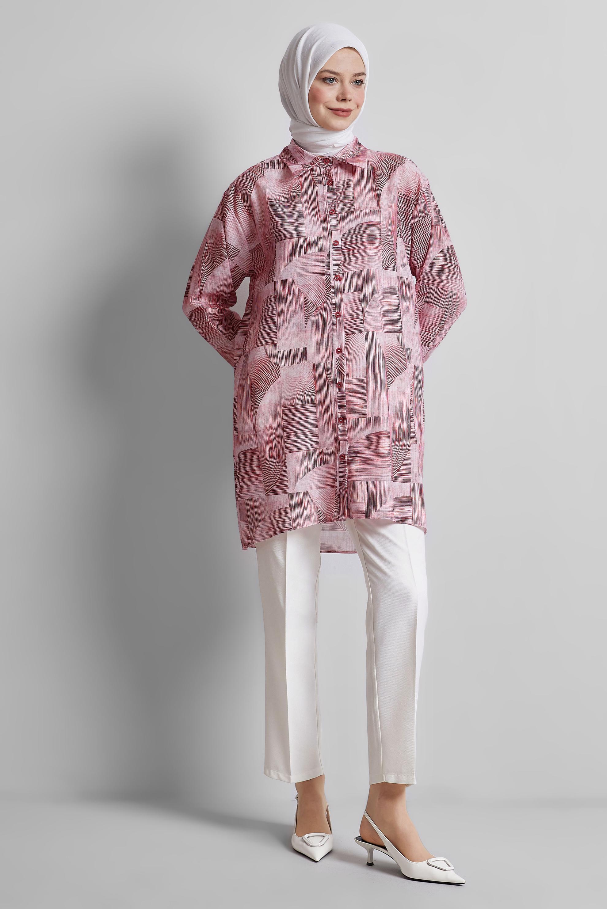 Tesettür giyim BEYAZ BORU PAÇA PANTOLON 70864