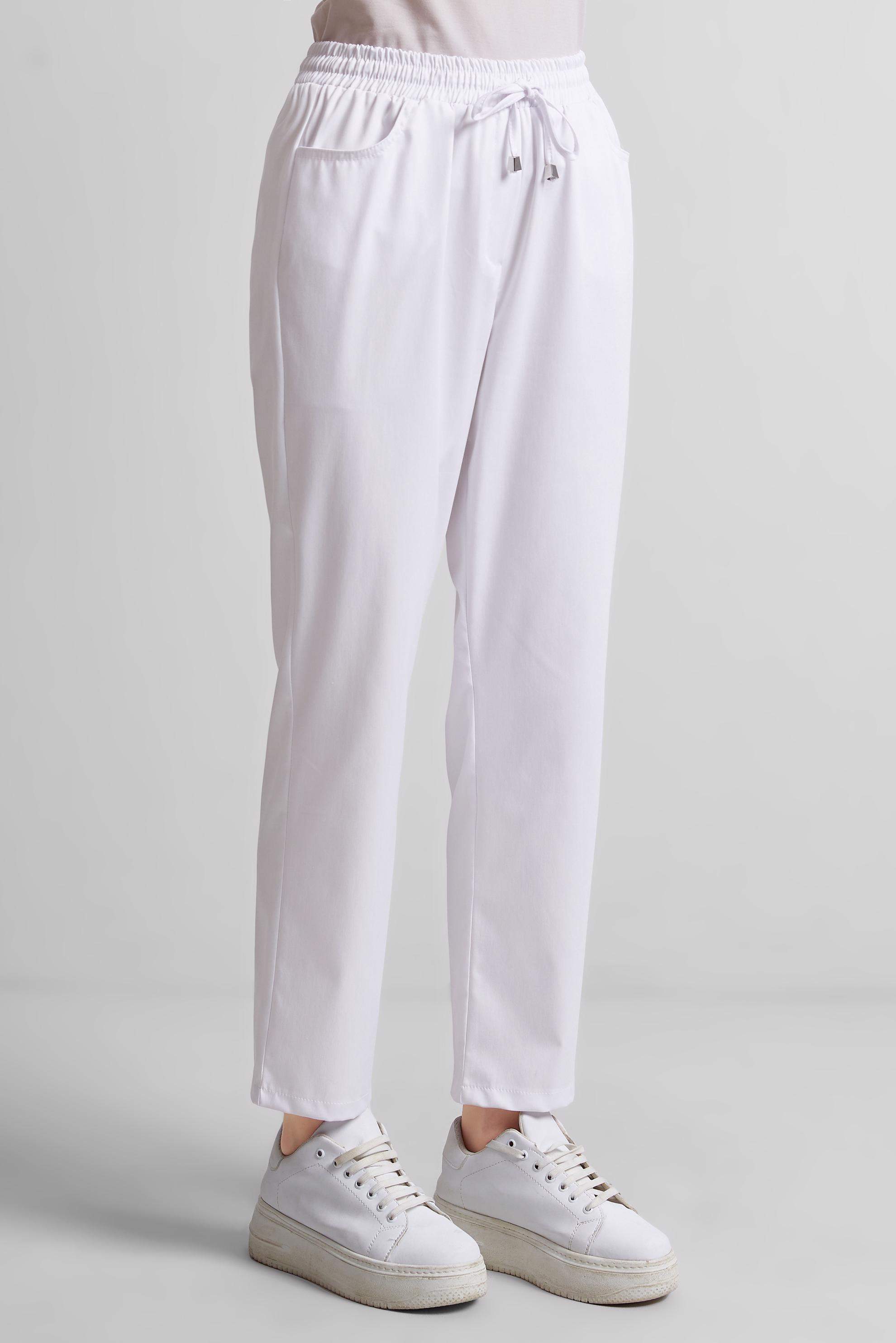 Tesettür giyim BEYAZ BELİ LASTİKLİ PANTOLON 70866