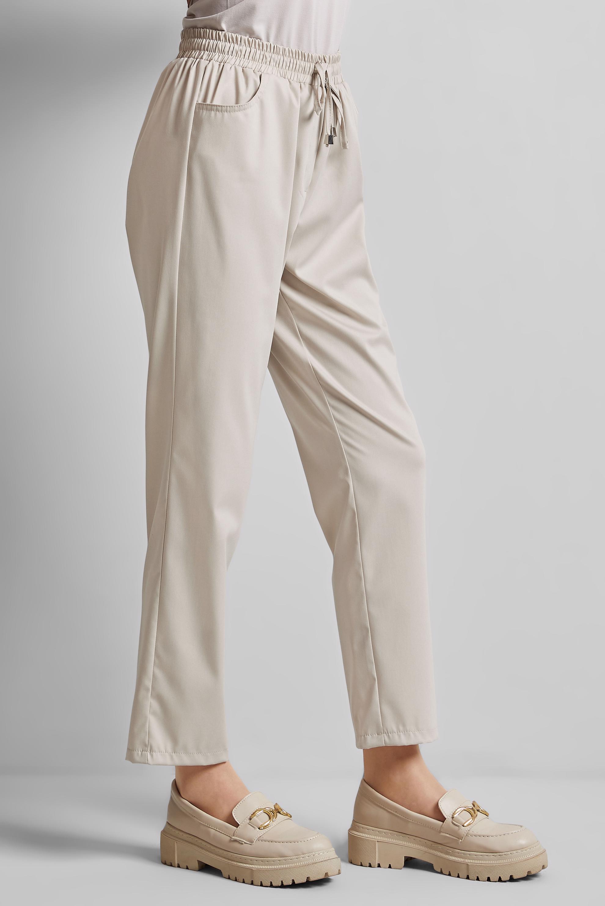 Tesettür giyim BEJ BELİ LASTİKLİ PANTOLON 70866